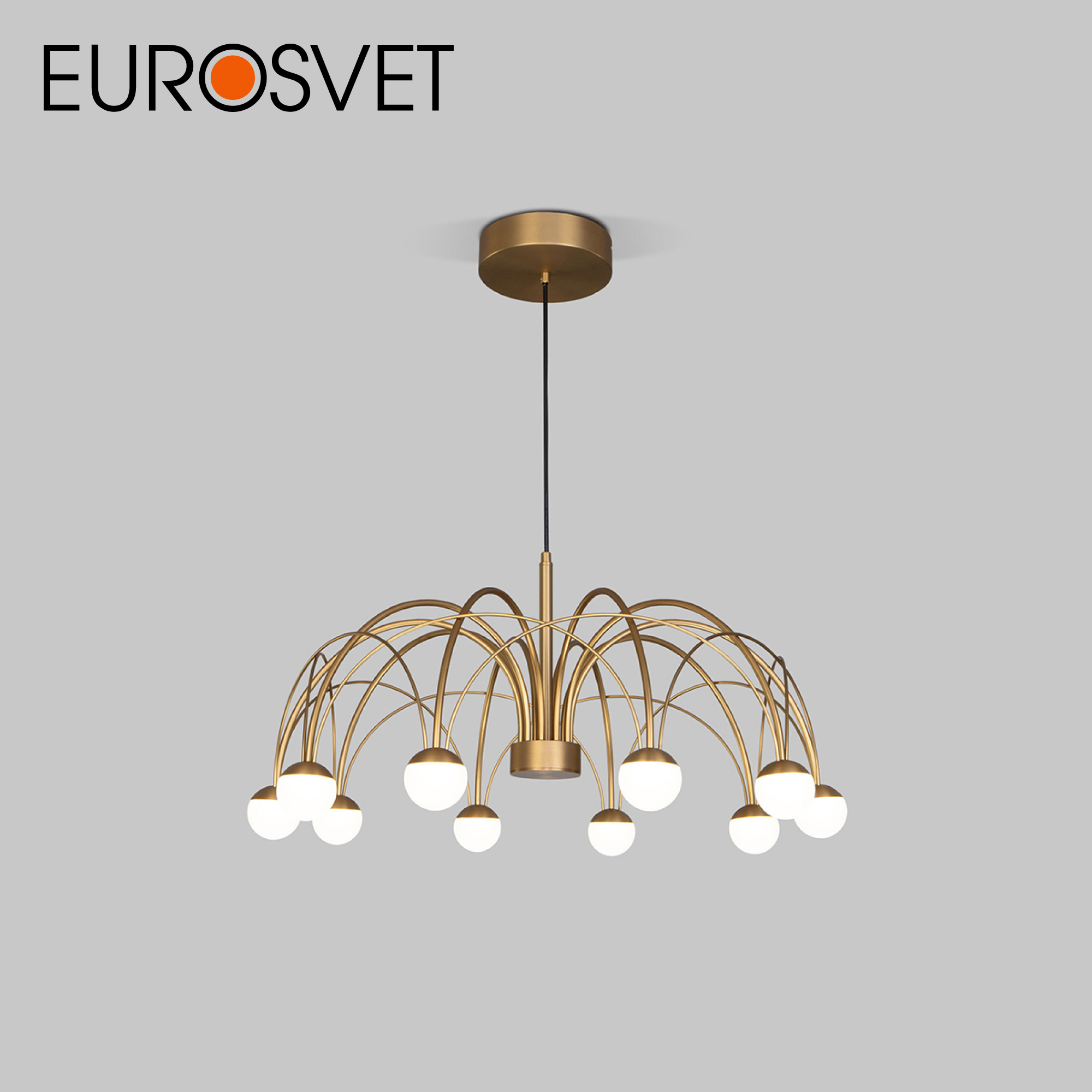 Изображение товара Подвесная LED люстра Eurosvet Ragno 90030/10 19 м² бело-золотой стиль скандинавский