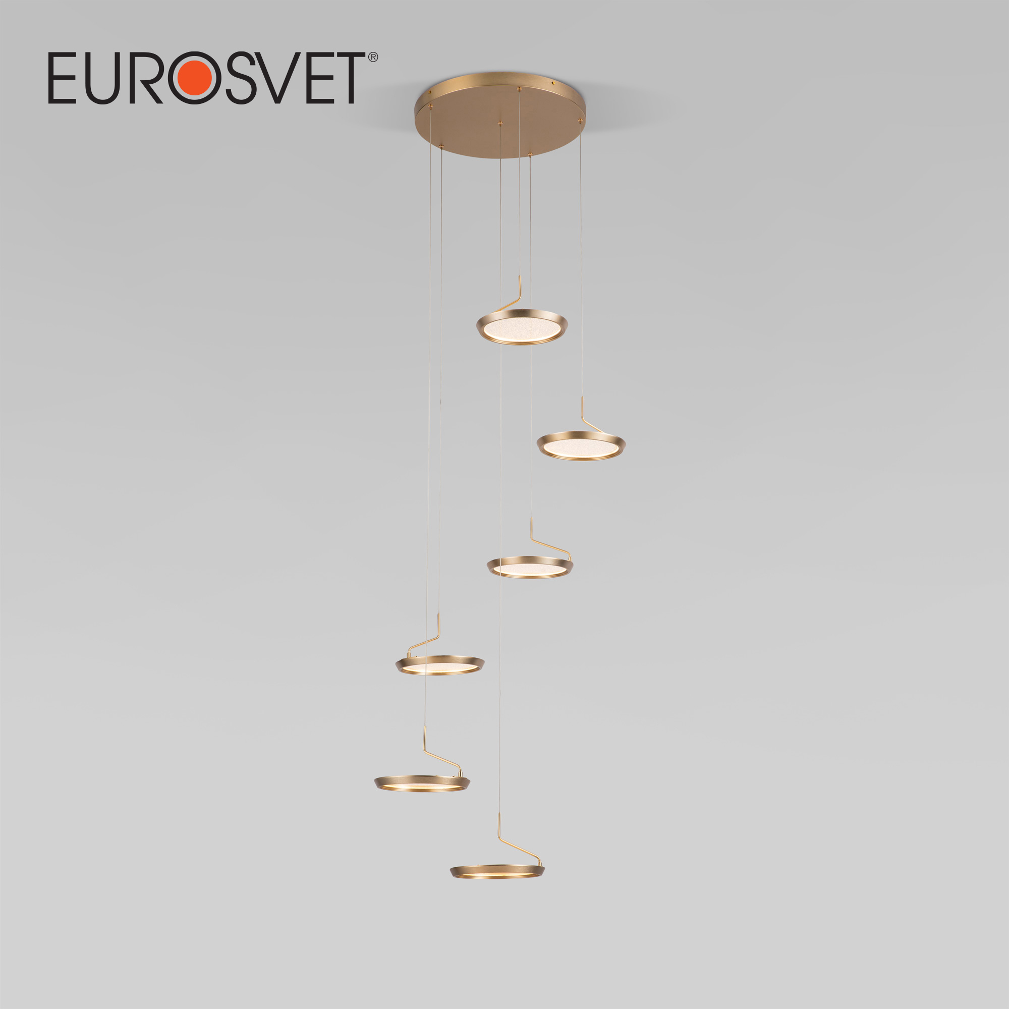 Изображение товара Светильник подвесной Eurosvet Crespella 90034/6 золото 11 м²