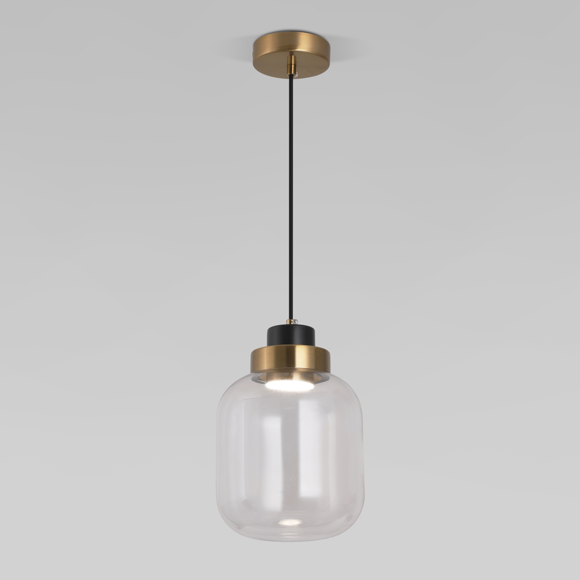 Изображение товара Подвесной светильник Eurosvet 50240/1 LED Jeffry 1 м² стиль лофт прозрачный бронза