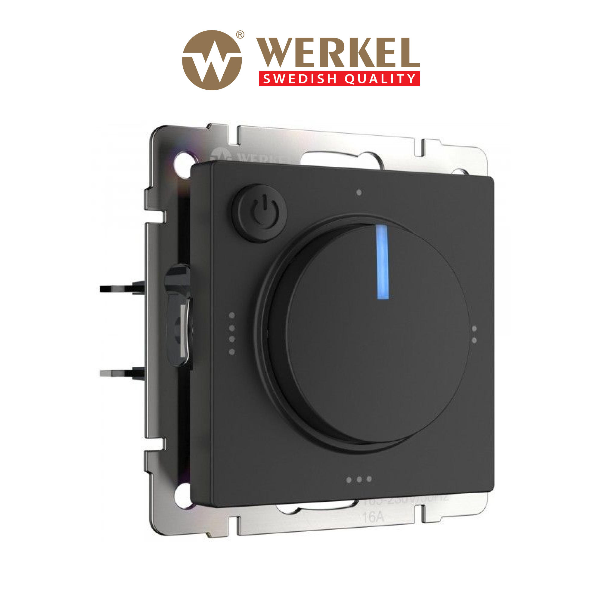 Изображение товара Электромеханический терморегулятор Werkel W1151108 для теплых полов черный 3500 Вт