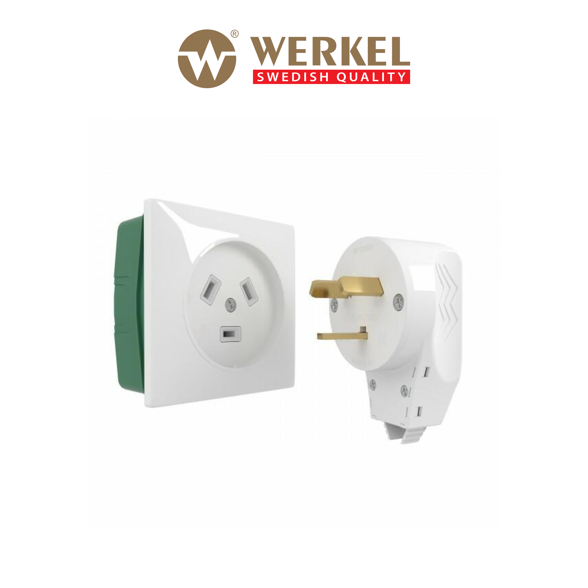 Изображение товара Розетка с вилкой для электроплиты Werkel W1189201 32А 250В цвет белый