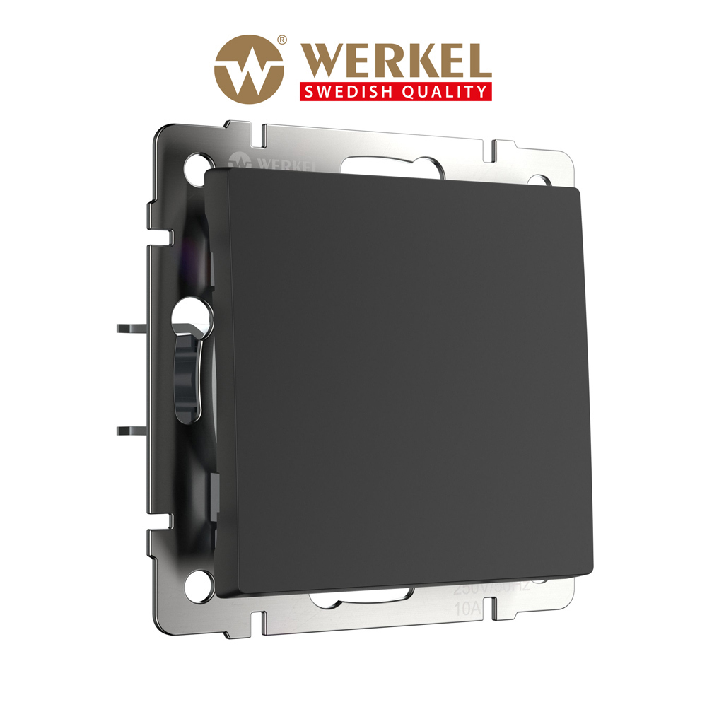 Изображение товара Кнопка звонка Werkel W1114508 черный матовый 220-250 В встроенная