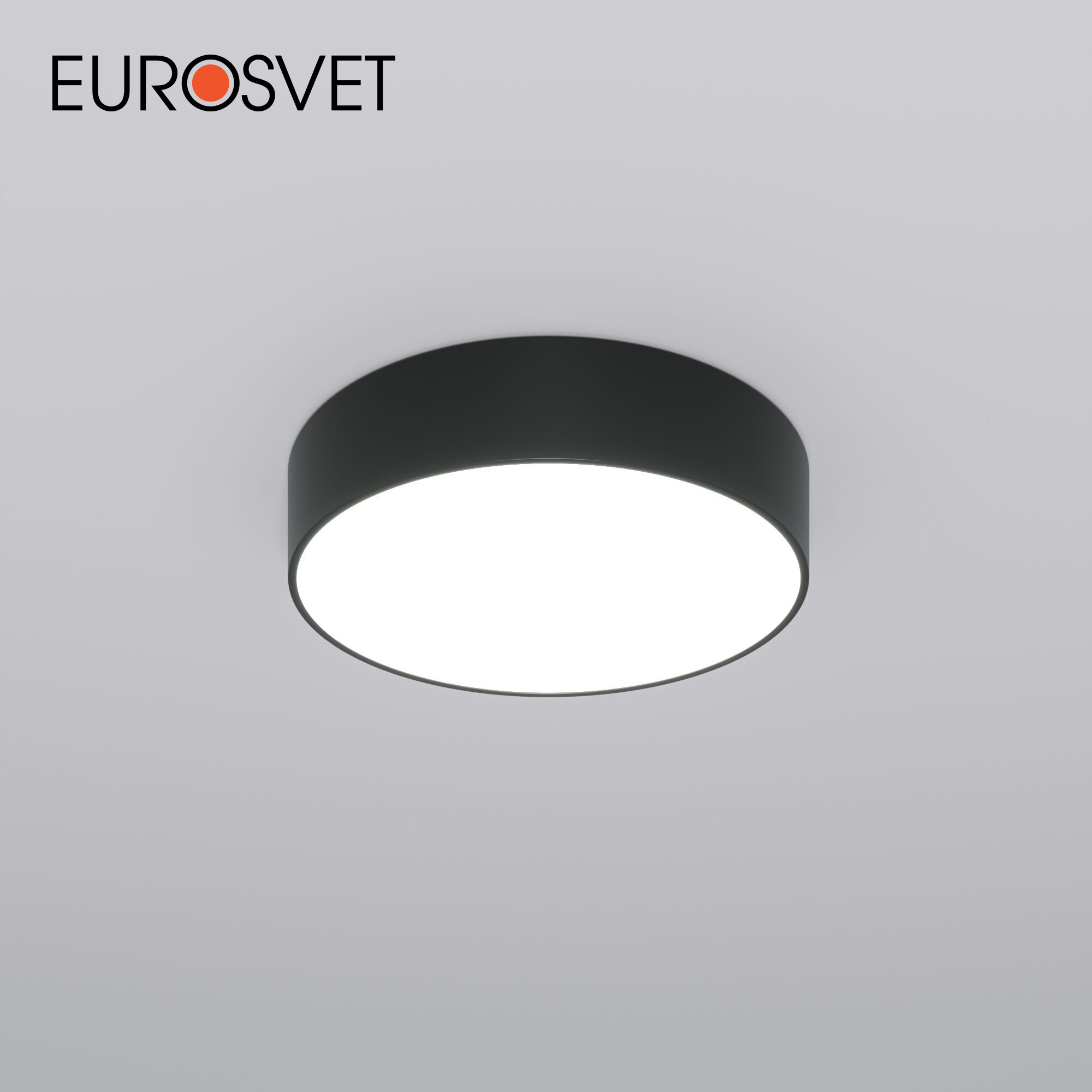 Изображение товара Потолочный светодиодный светильник EUROSVET Entire 8 м² регулировка цвета и яркости черный