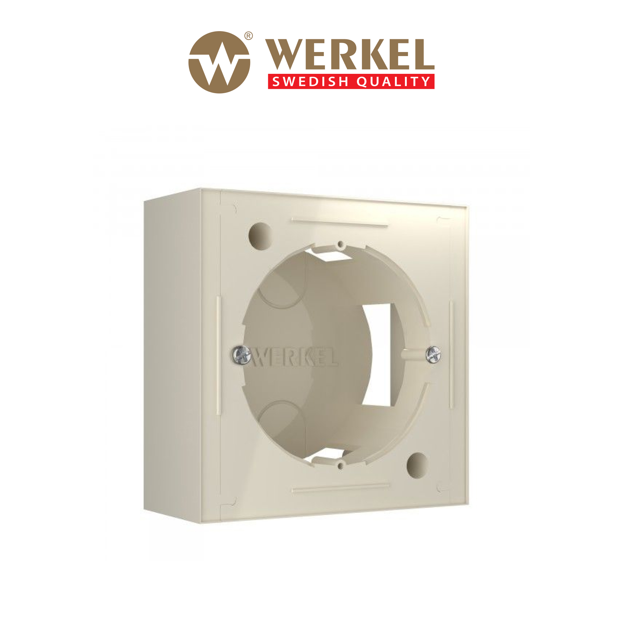 Изображение товара Коробка накладная Werkel W8000003 цвет слоновая кость