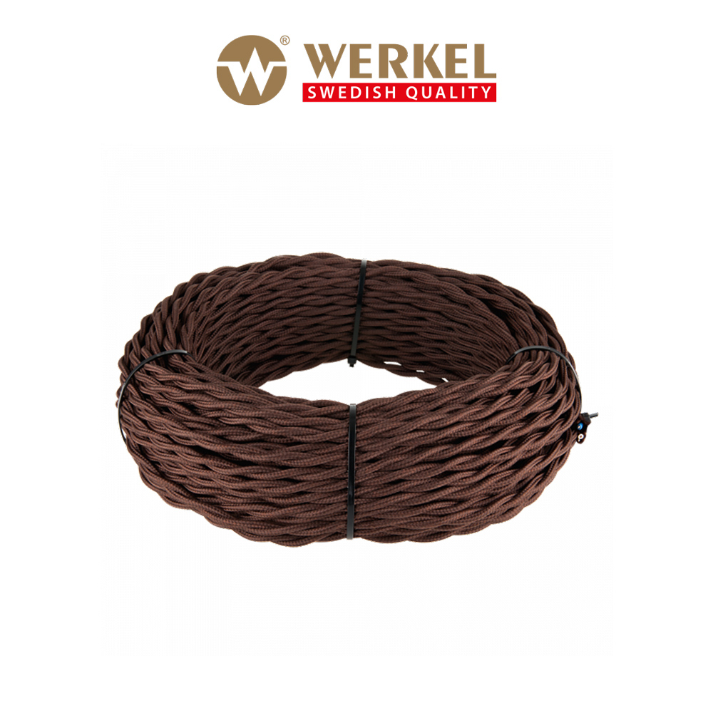 Изображение товара Ретро кабель Werkel W6452614 витой 2x2.5 цвет коричневый 50 м Изображение товара Ретро кабель Werkel W6452614 витой 2x2.5 цвет коричневый 50 м