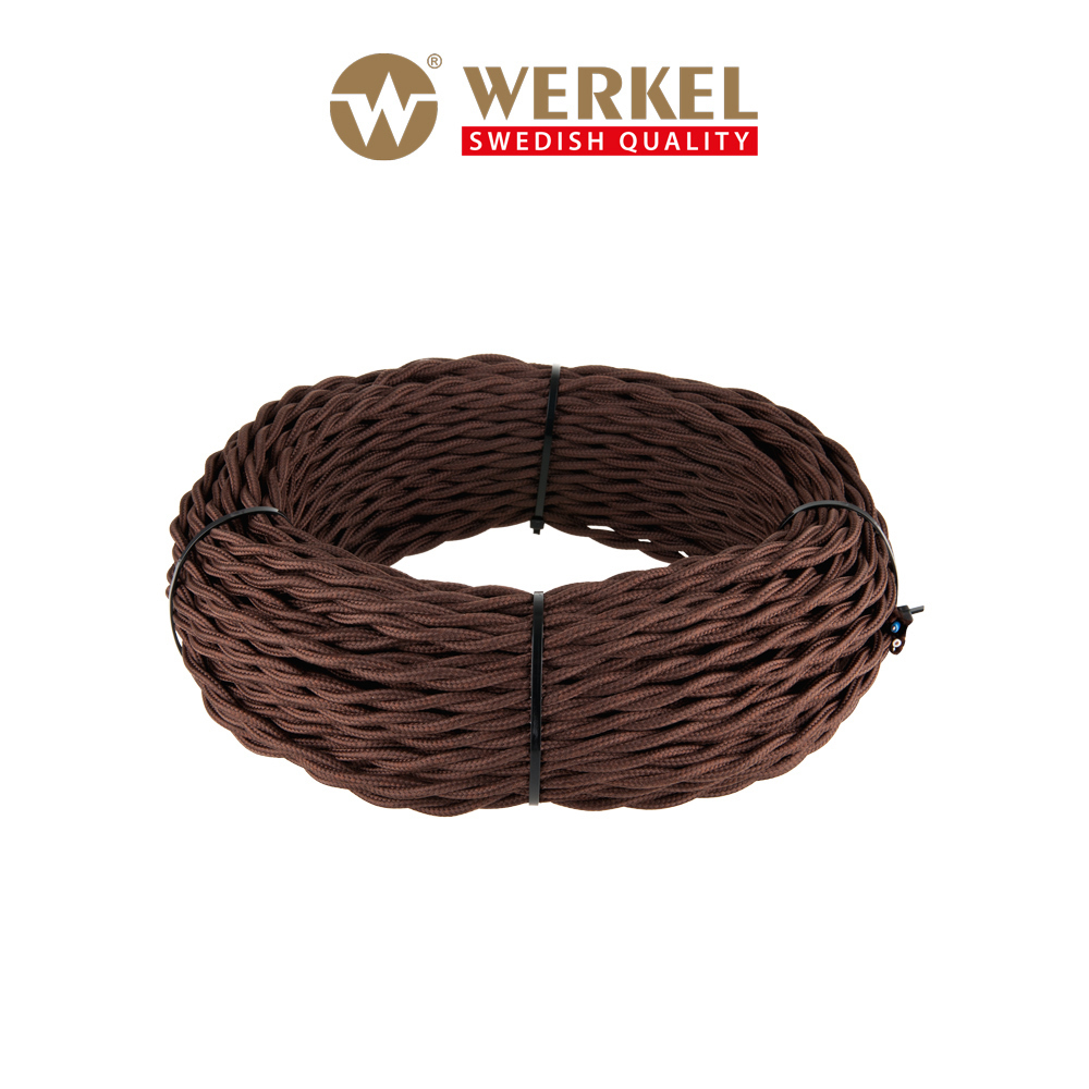 Изображение товара Ретро кабель витой Werkel 2x2.5 20 м цвет коричневый