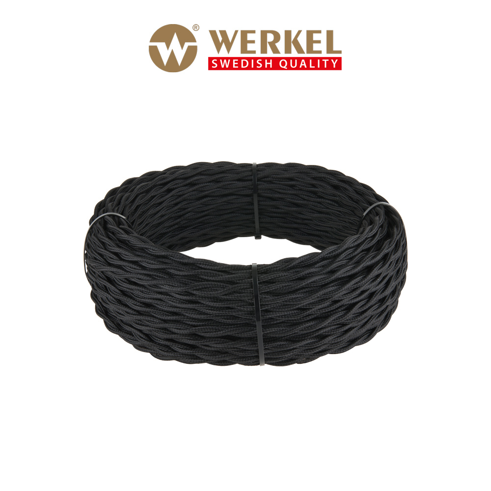Изображение товара Ретро кабель витой Werkel 2x2.5 20 м цвет черный