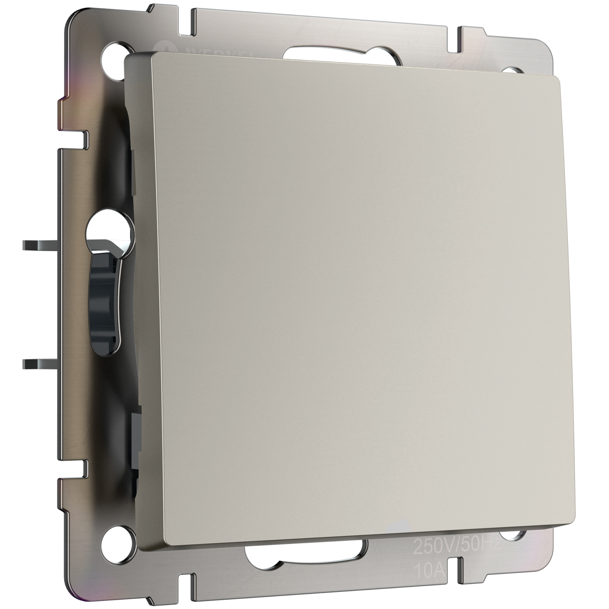 Изображение товара Выключатель встраиваемый Werkel одноклавишный дымчатый IP20 250 В