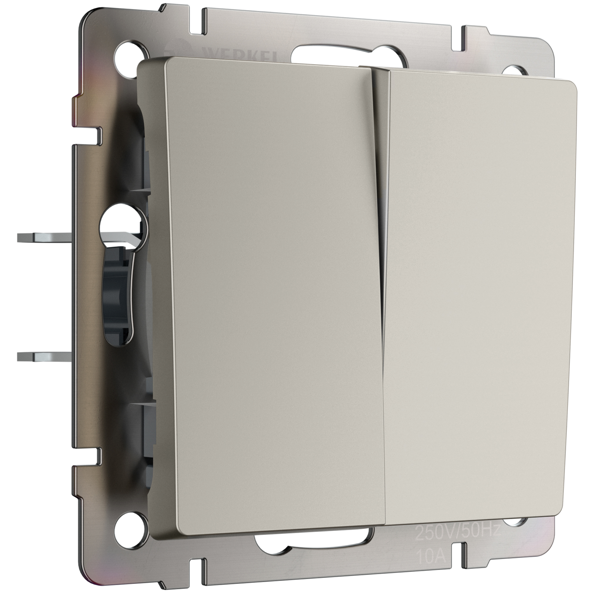 Изображение товара Выключатель перекрестный встраиваемый Werkel Встраиваемые механизмы a069460 2 клавиши цвет дымчатый