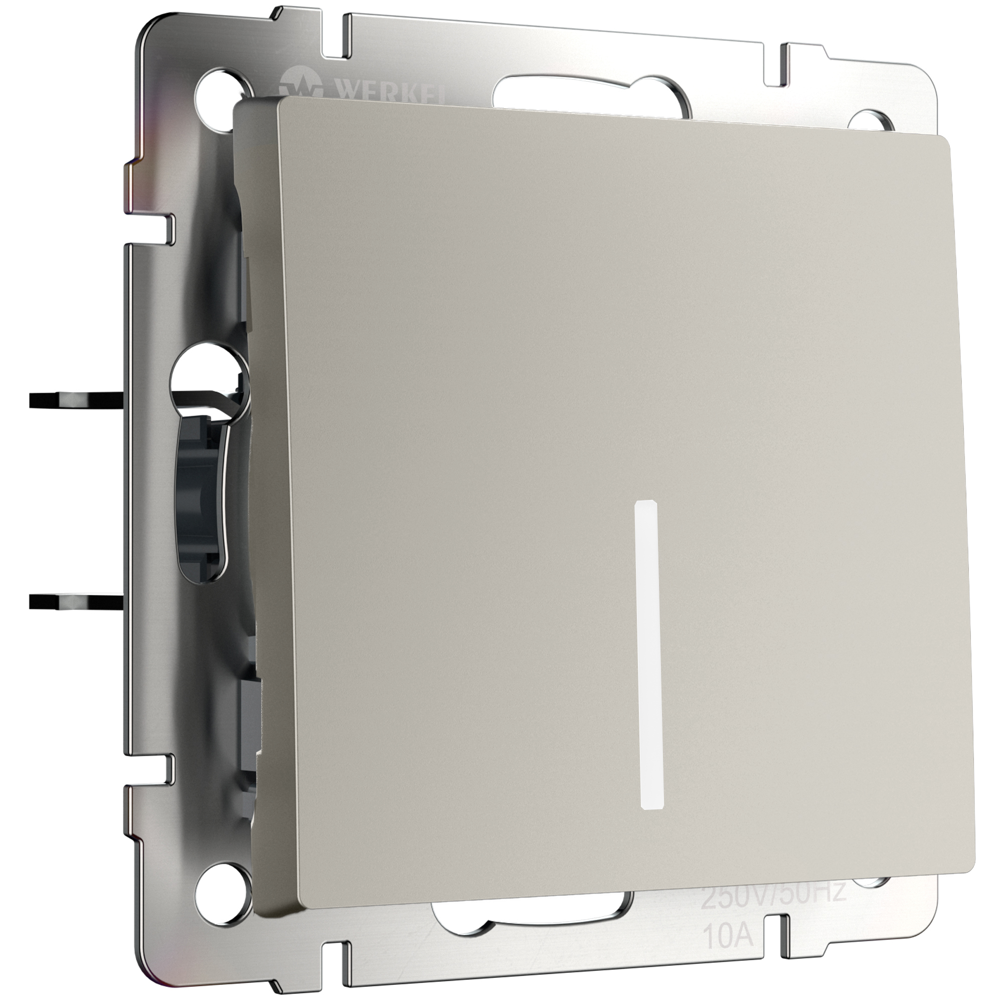 Изображение товара Выключатель встраиваемый Werkel Встраиваемые механизмы a069448 1 клавиша с подсветкой цвет дымчатый