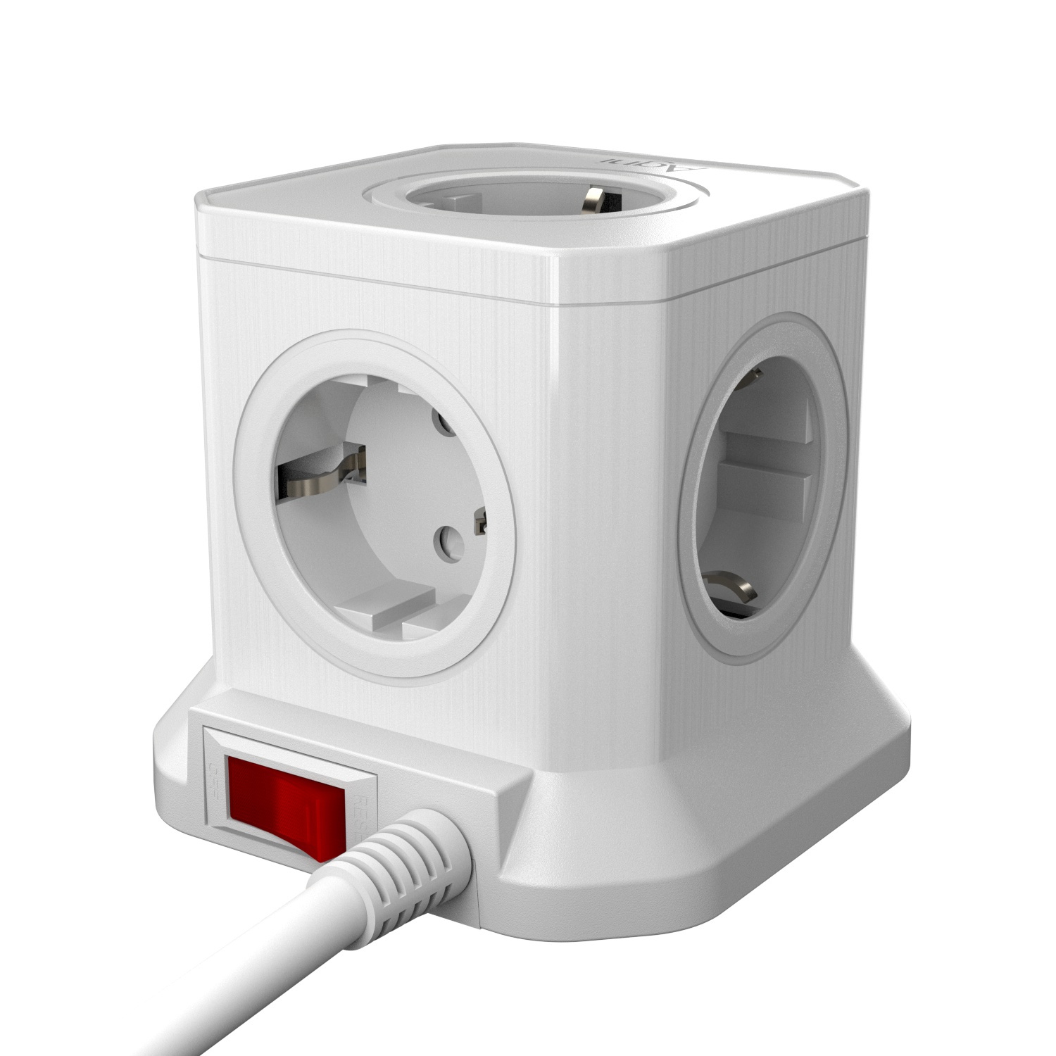 Изображение товара AGNI TP-VE4U5E 3м сетевой фильтр 5 розеток с заземлением белый