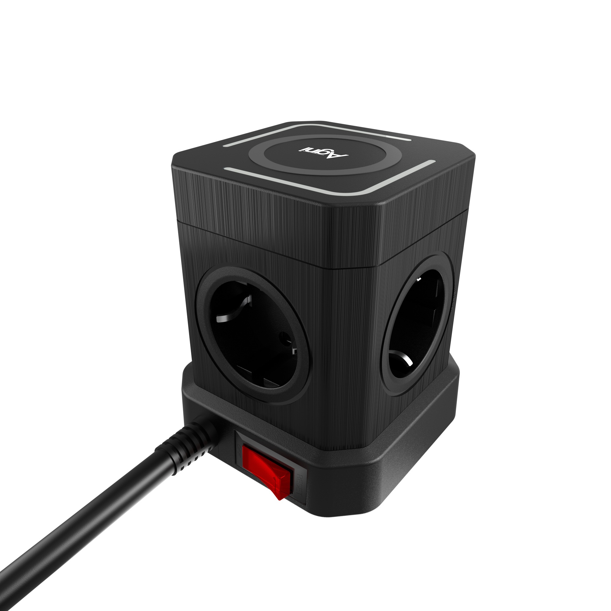 Изображение товара Сетевой фильтр AGNI TP-VE4U5E-C-W-2m-black 5 розеток USB Type-A Type-C