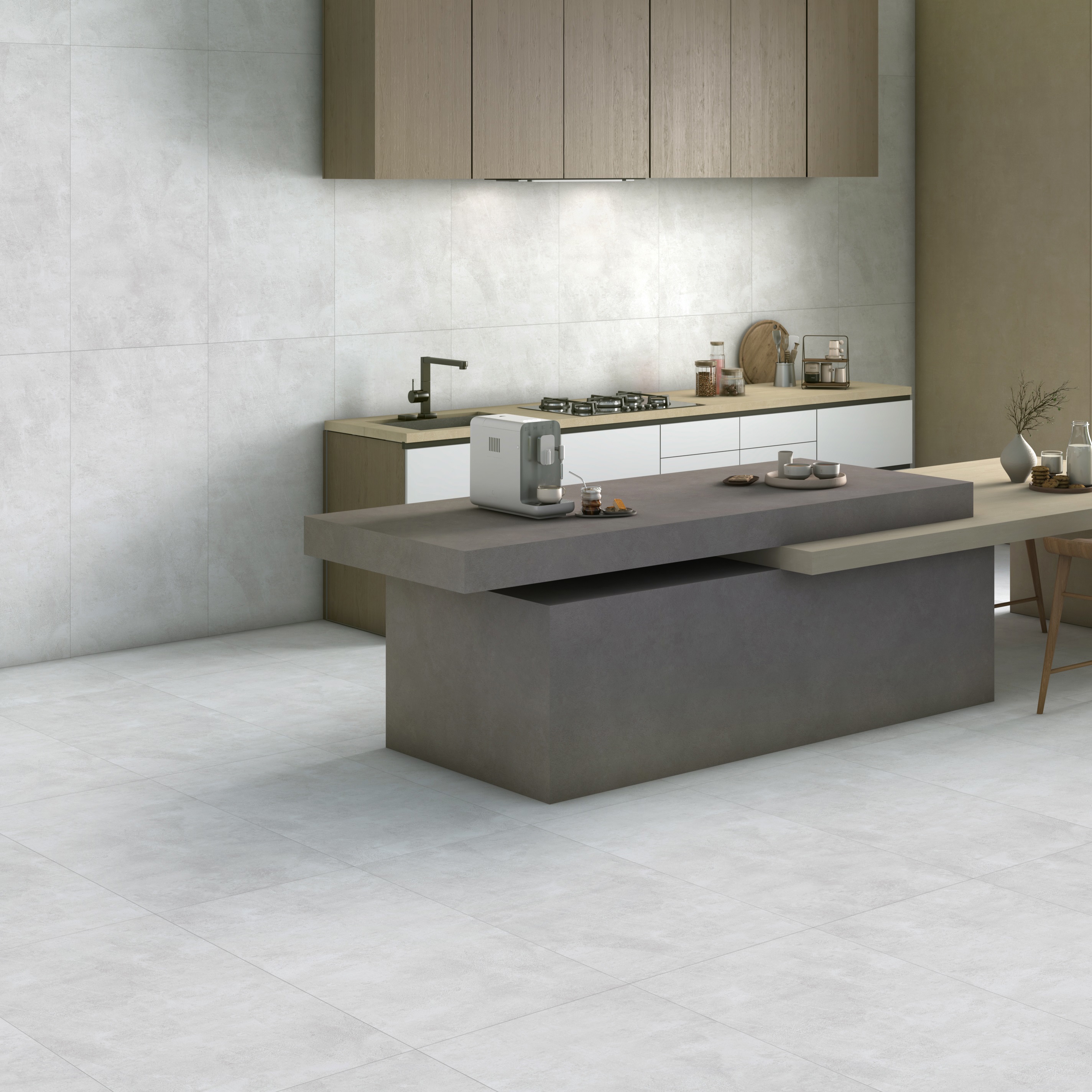 Изображение товара Глазурованный керамогранит Cementino 60x120 см 1.44 м² гладкий цвет серо-бежевый