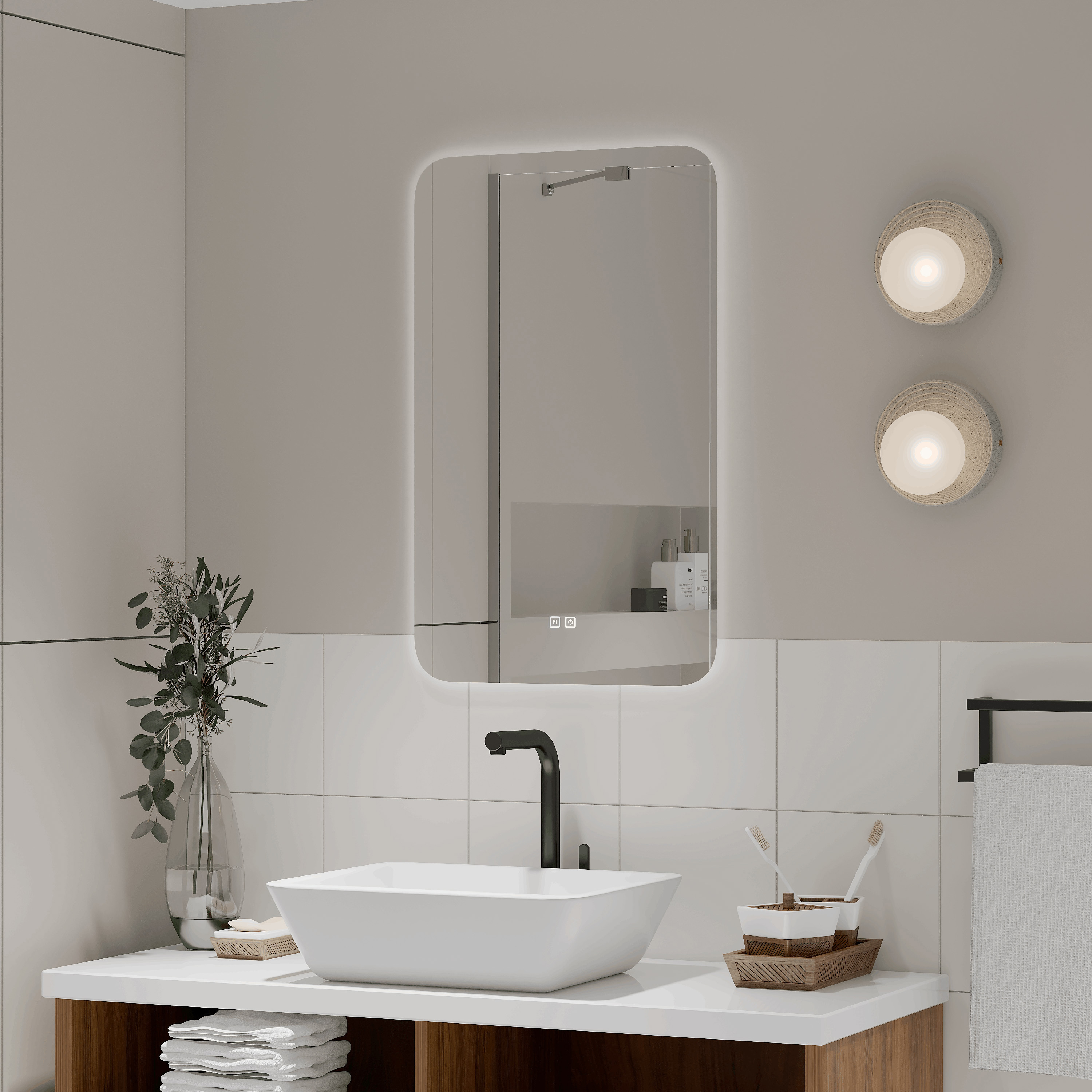 Изображение товара Зеркало с подсветкой Vicenza Led 500x850 мм с подогревом