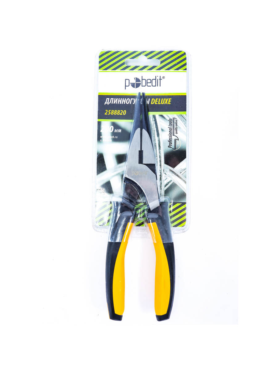 Изображение товара Длинногубцы Pobedit Deluxe 200 мм профессиональный универсальный инструмент