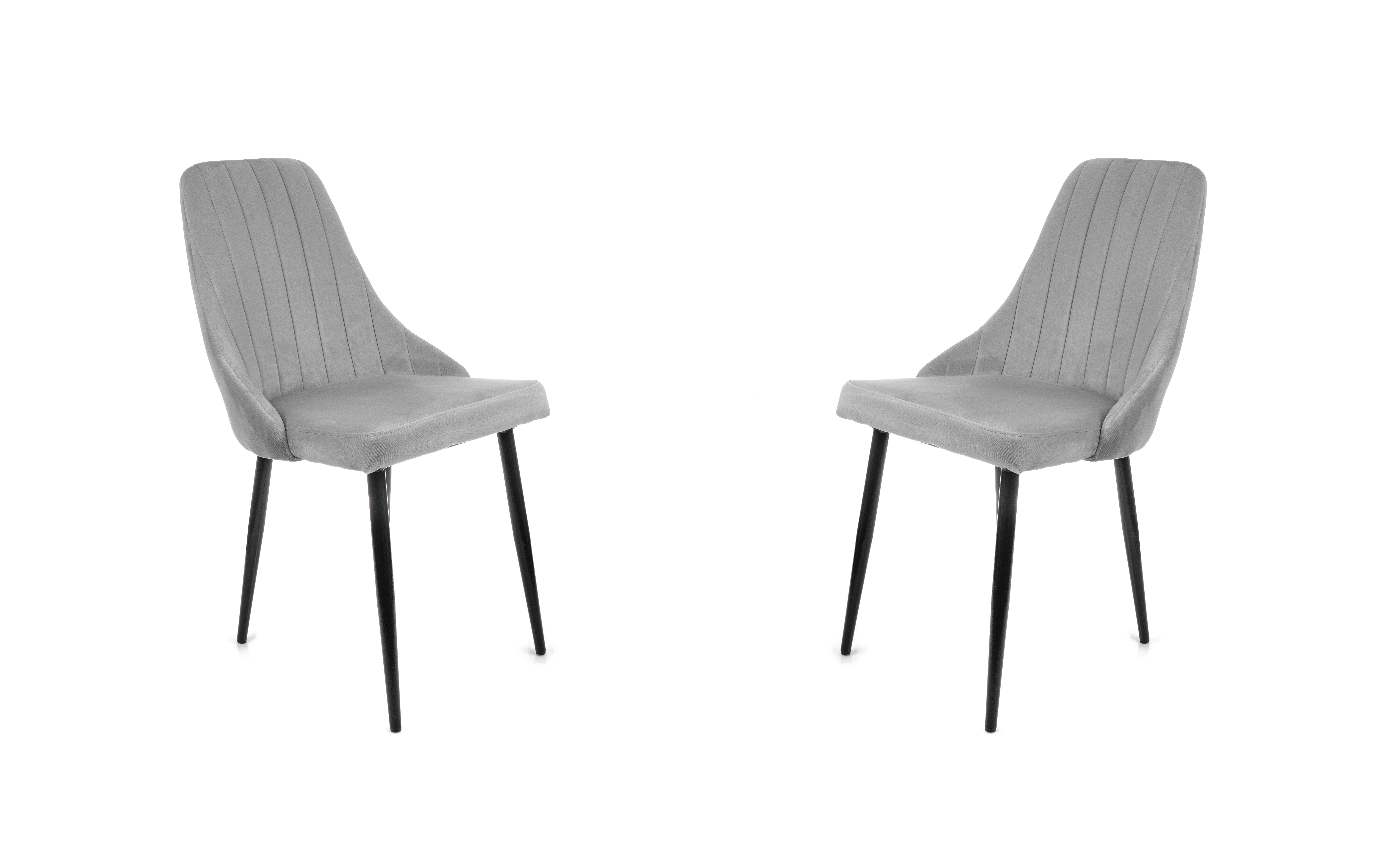 Изображение товара Стул M-group Милан 44x97x43 см велюр цвет черный 2 шт.