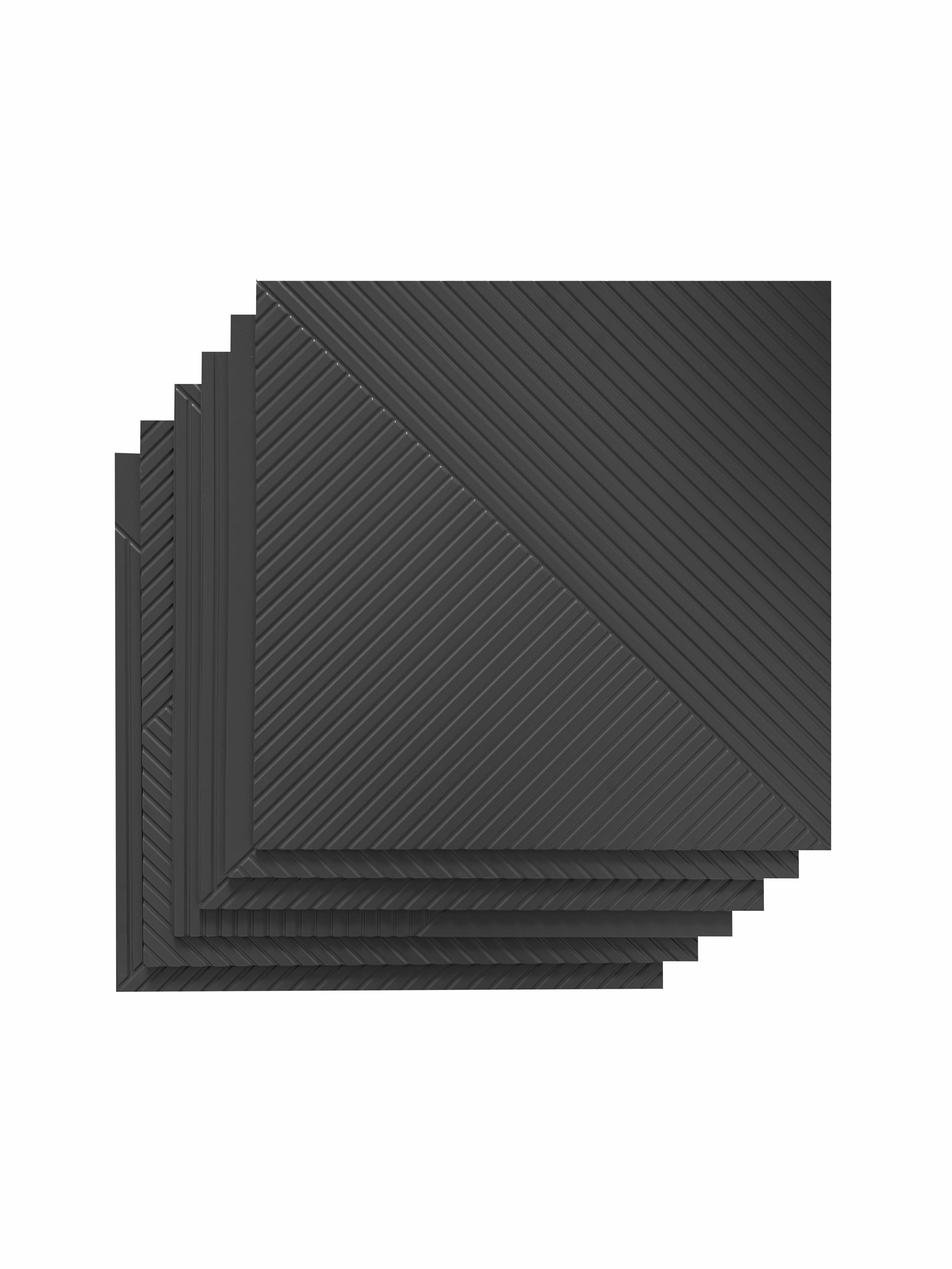 Изображение товара Декоративная панель 3D ЯГЕЛЬ И ПАНЕЛИ ПР графит 500x500x0.6 мм