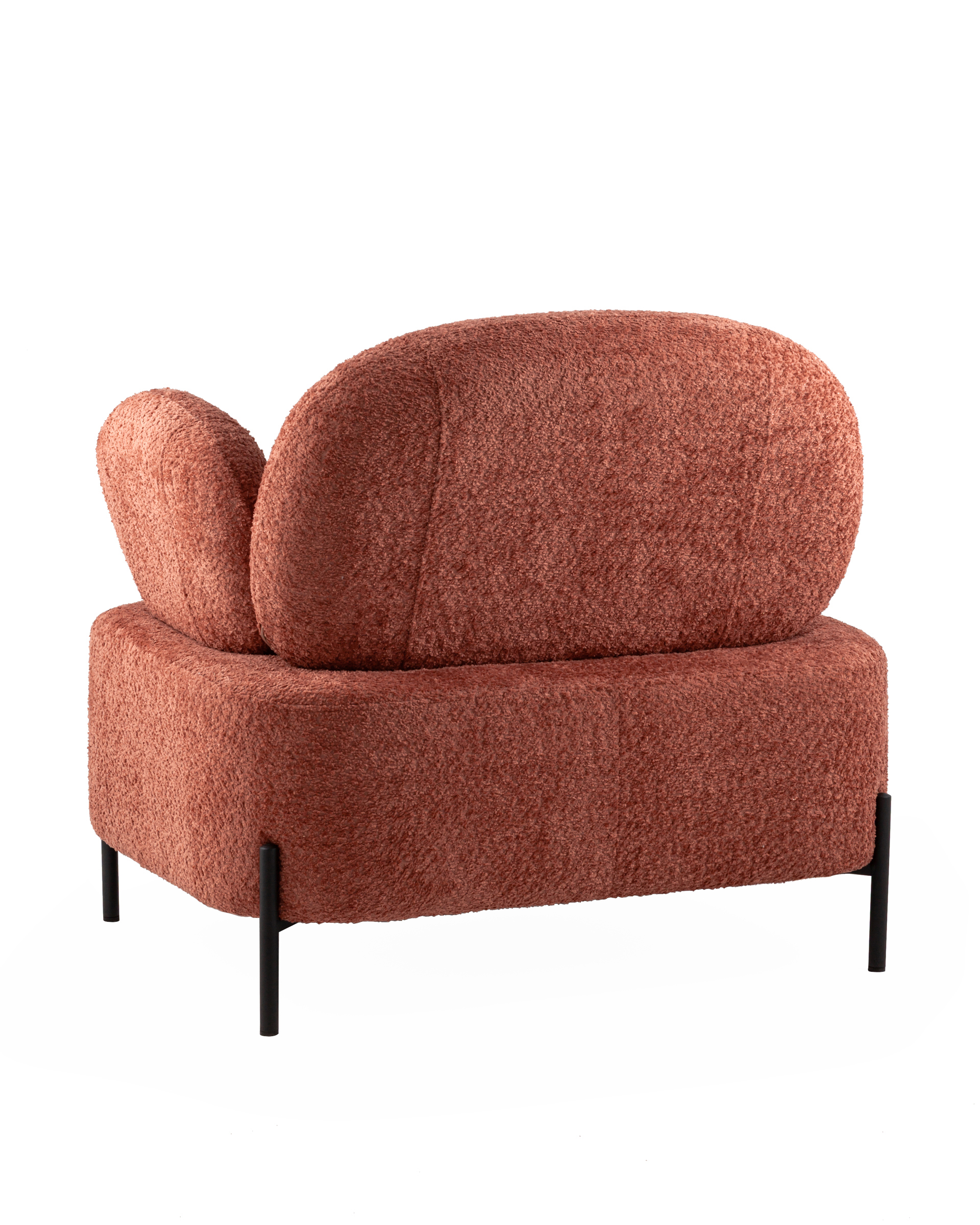 Изображение товара Кресло Stool group Кэнди 86x79x79 см ткань цвет коралловый