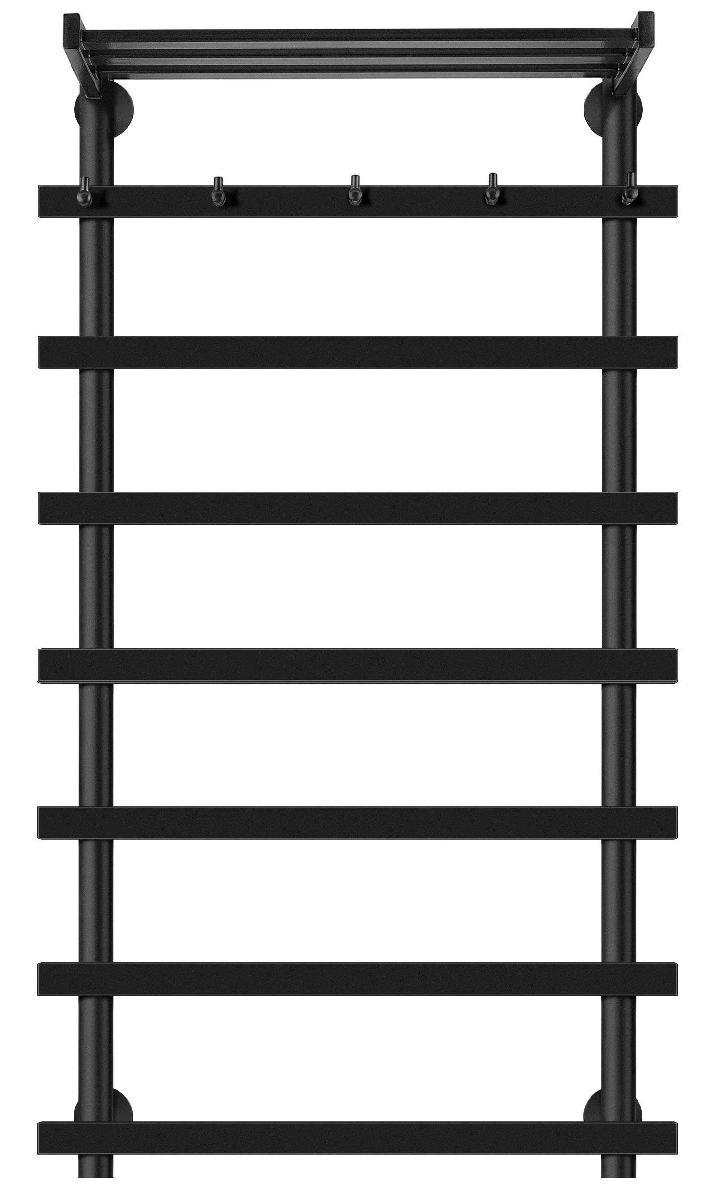 Изображение товара Полотенцесушитель водяной лесенка Secado Понтида 1 ксп 1000x600 мм универсальная подводка нержавеющая сталь цвет черный