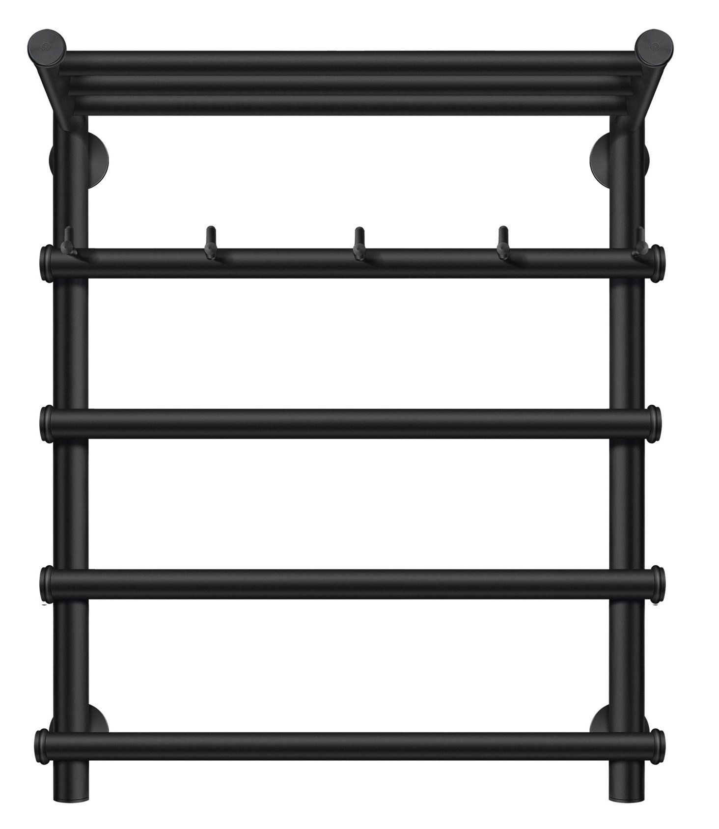 Изображение товара Полотенцесушитель водяной лесенка Secado Турин 1 ксп 600x500 мм универсальная подводка нержавеющая сталь цвет черный