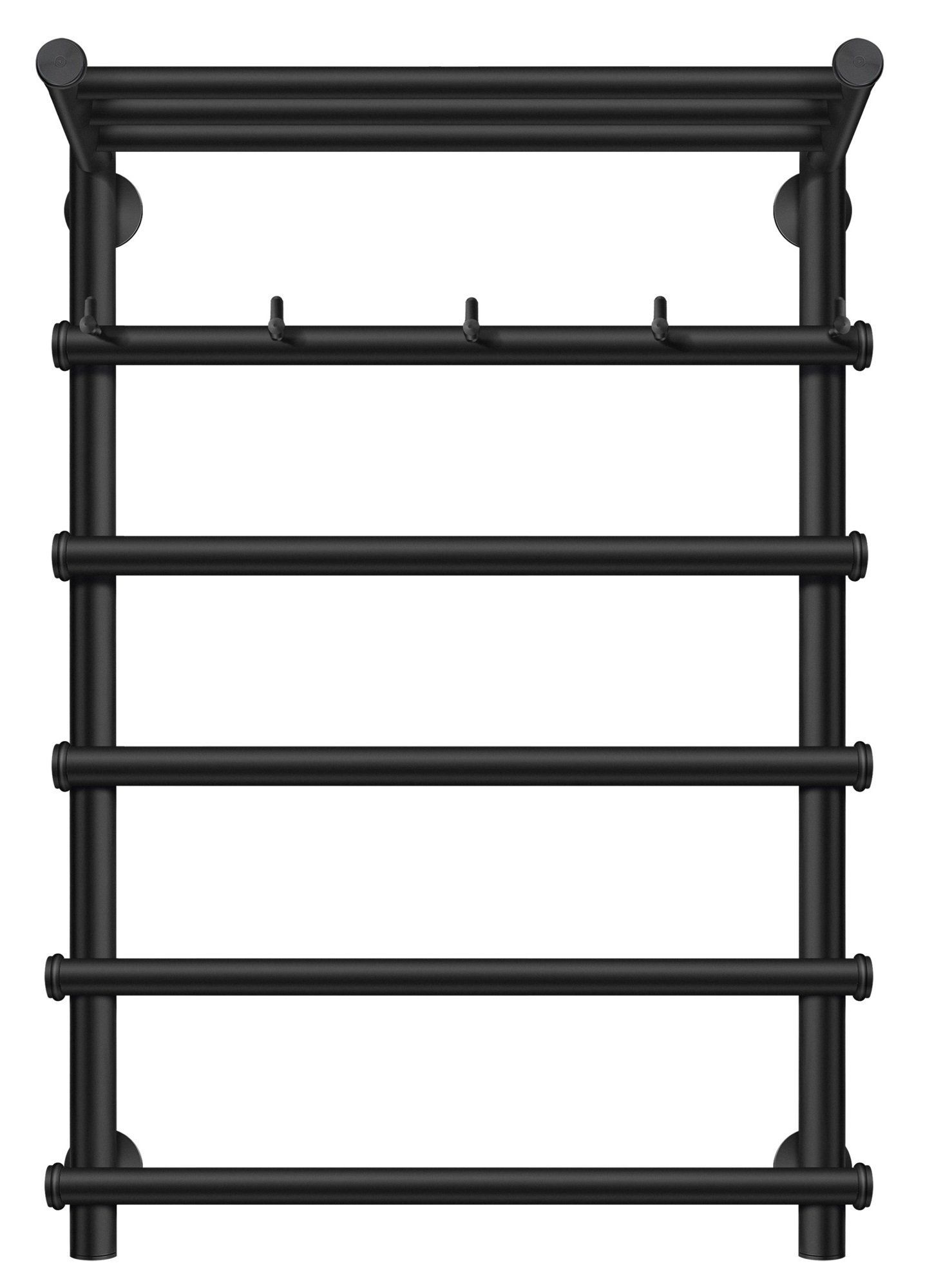 Изображение товара Полотенцесушитель водяной Secado Турин 1 КСП 80x60см черный матовый нержавейка