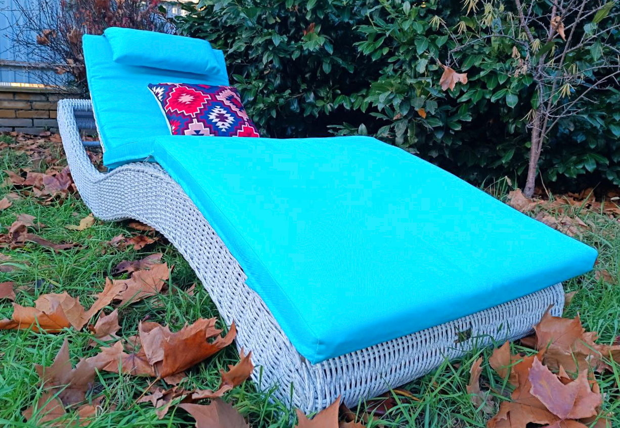 Изображение товара Шезлонг с подушкой Sunset Рим 200x70x35 см искусственный ротанг серый