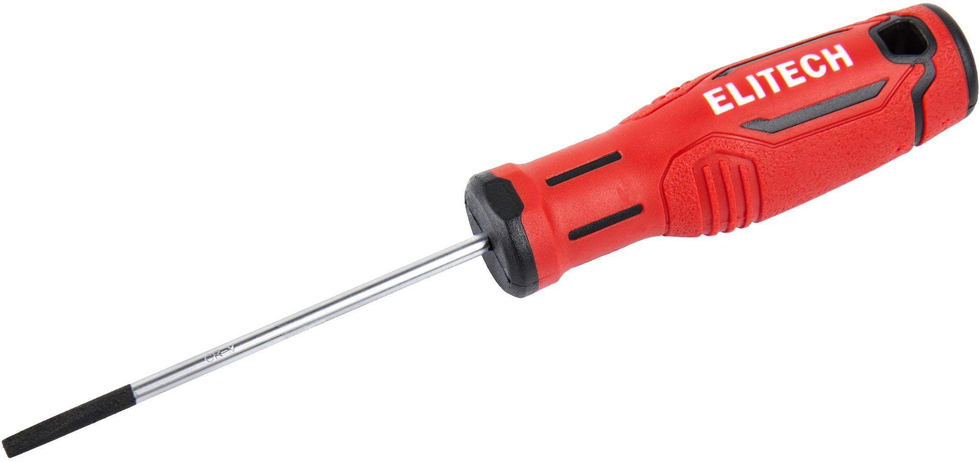 Изображение товара Отвертка прямая Elitech 211101 SL3x75 мм с магнитным наконечником