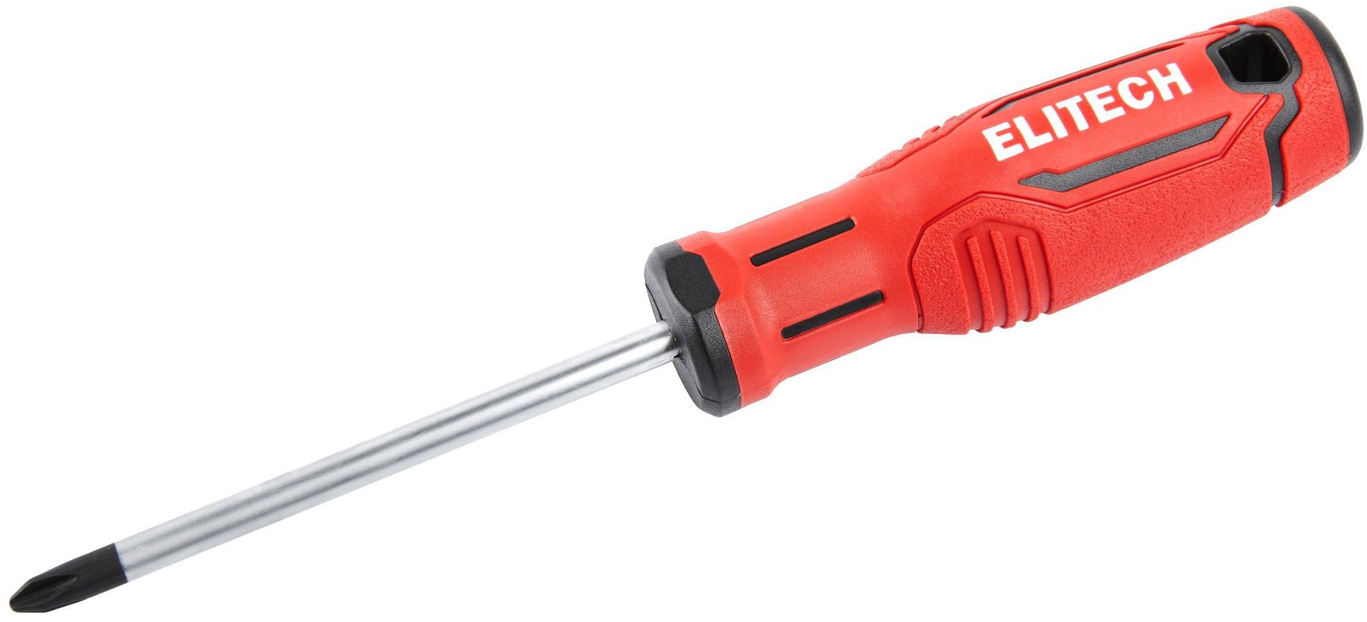 Изображение товара Отвертка крестовая Elitech 211205 PH2x100 мм магнитная хромованадиевая сталь