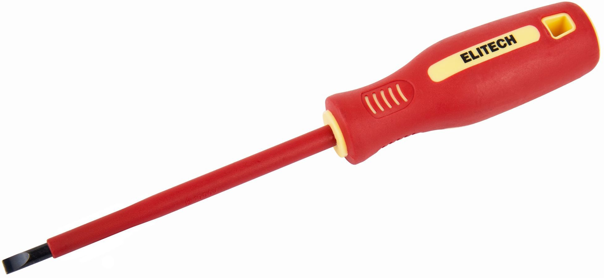 Изображение товара Диэлектрическая прямая отвертка Elitech 231102 SL5.5x125 мм