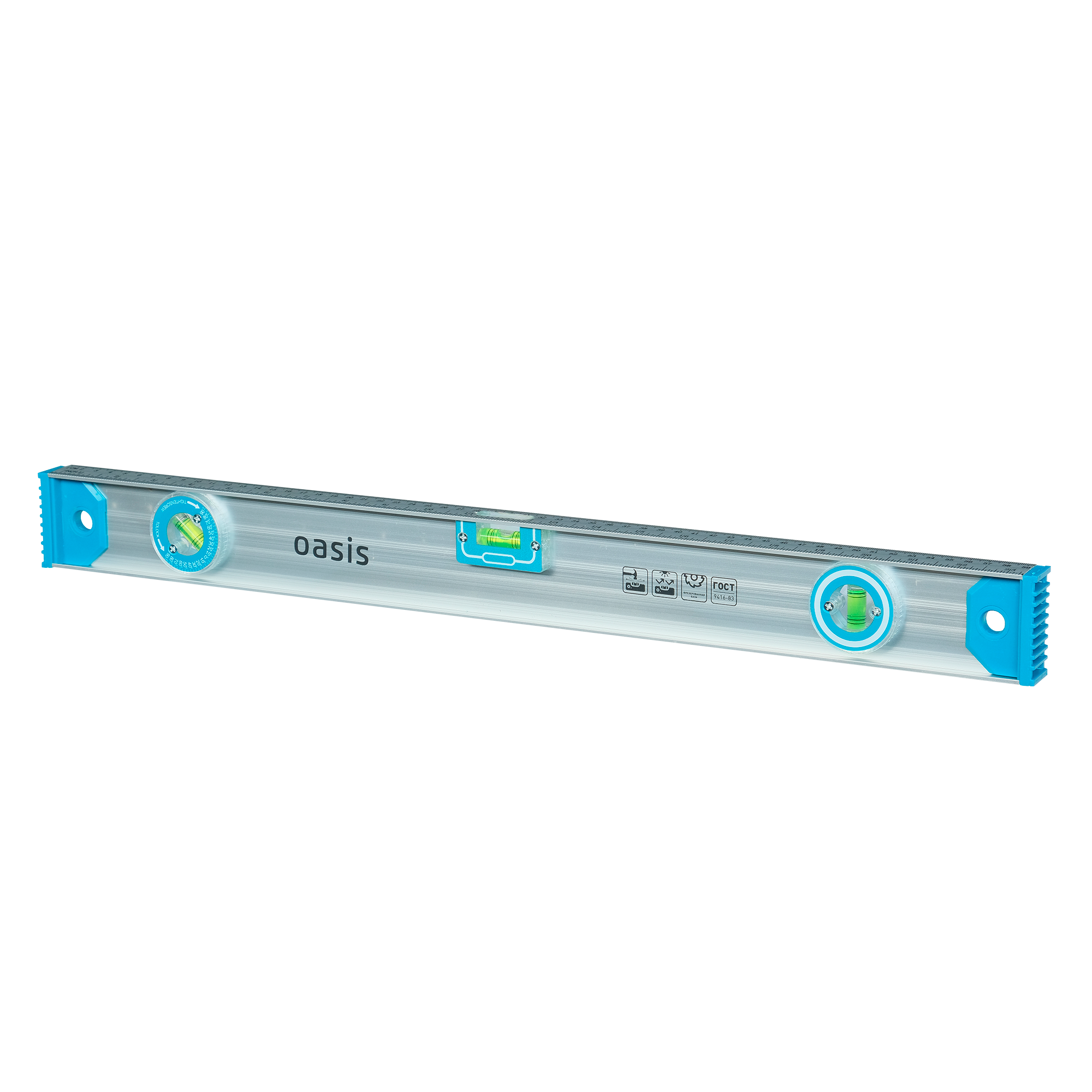 Изображение товара Уровень пузырьковый Oasis 103040500015 3 глазка 600 мм