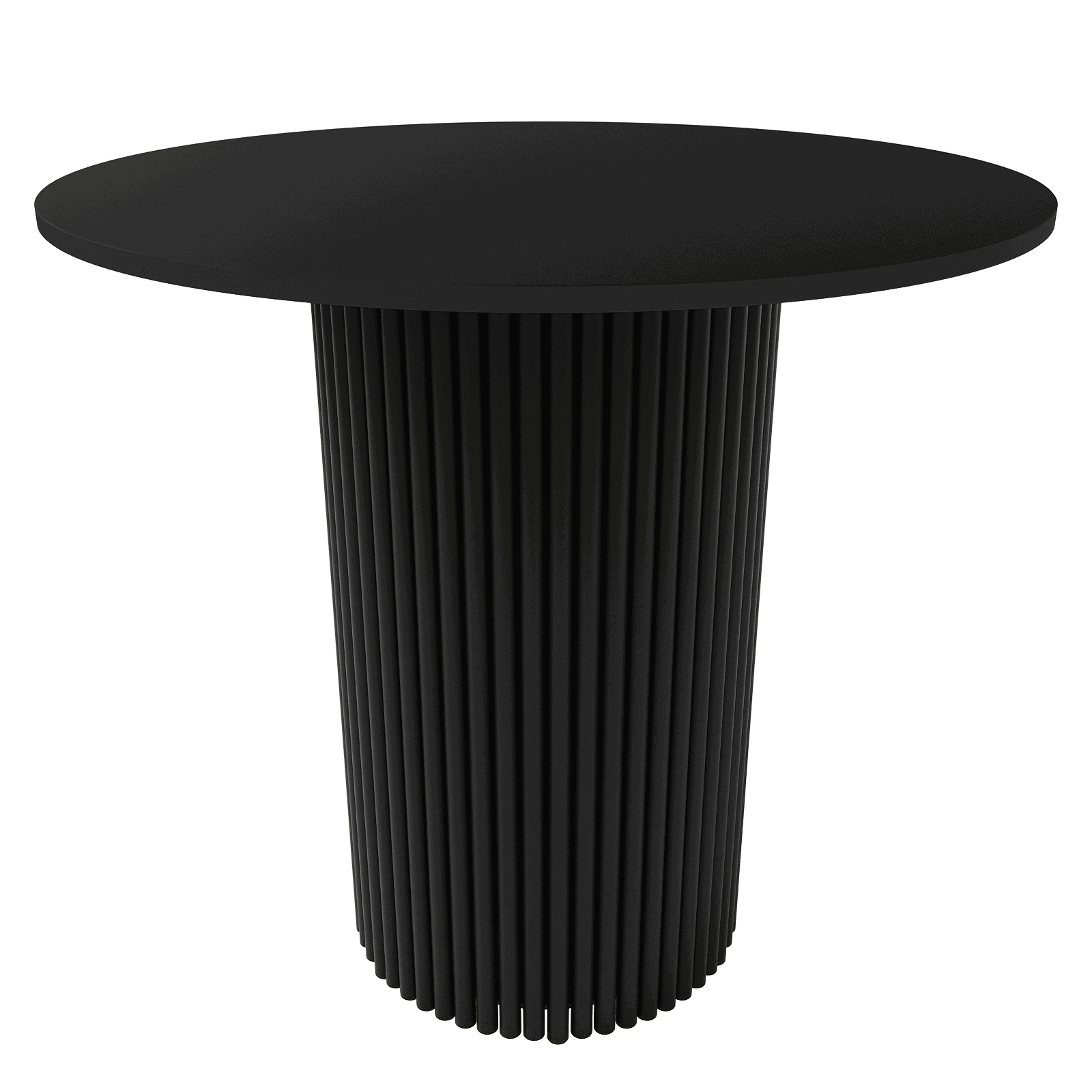 Изображение товара Кухонный стол круглый Genglass Trubis GGT-03-2-2-L-80 80x75x80 см ЛДСП цвет черный