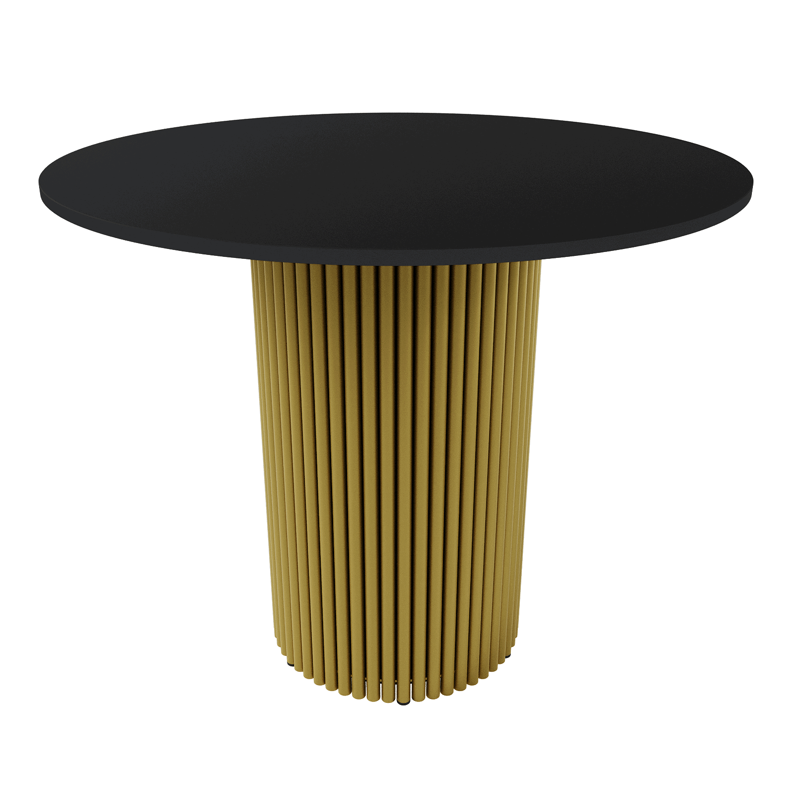 Изображение товара Кухонный стол круглый Genglass Trubis GGT-03-1-2-L-90 90x75x90 см ЛДСП цвет золотой