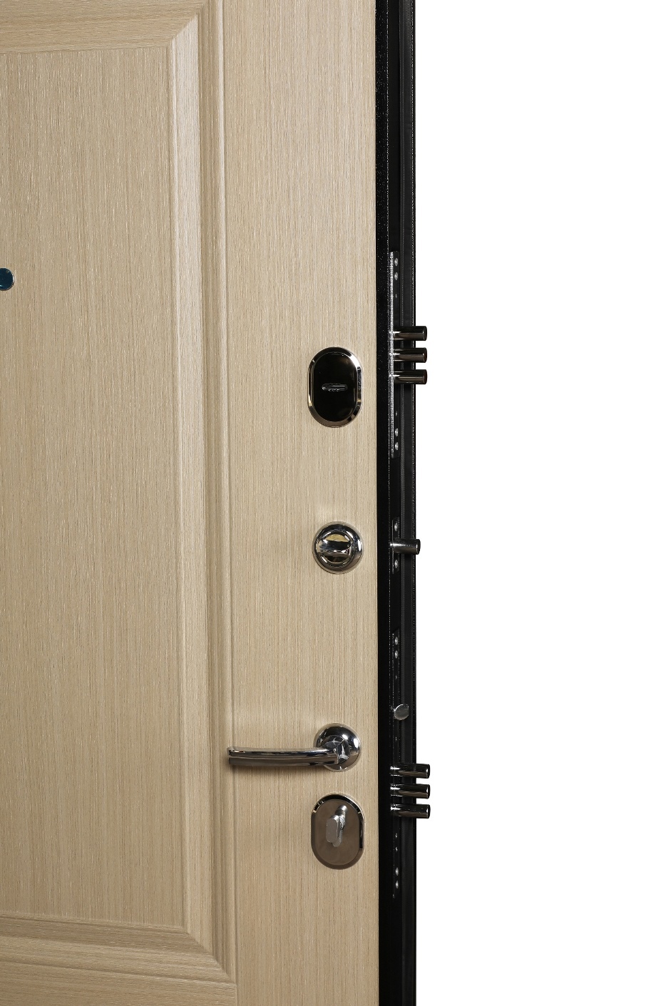 Изображение товара Входная дверь Восток 7, левый, 205x96 см, антик коричневый/дуб светлый