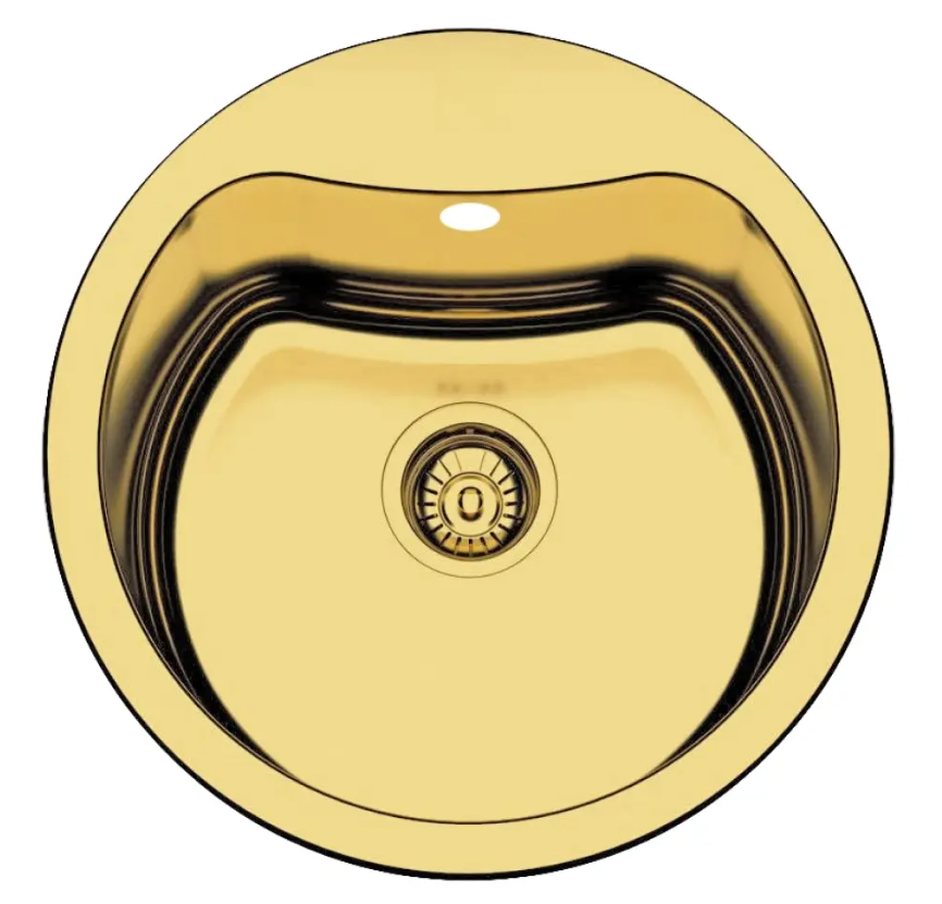 Изображение товара Мойка для кухни SEAMAN SMR-510A ГО/Золотая, Ø510 мм, 1 чаша