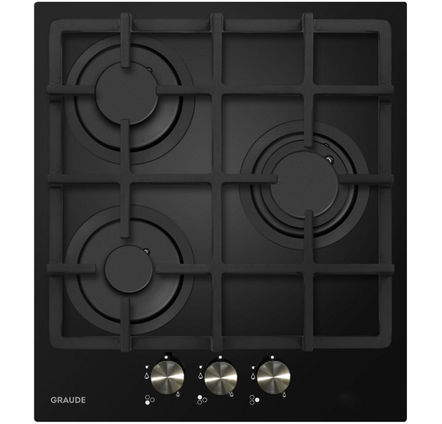 Изображение товара Газовая варочная панель Graude GS 45.1 S 45 см 3 конфорки черный цвет