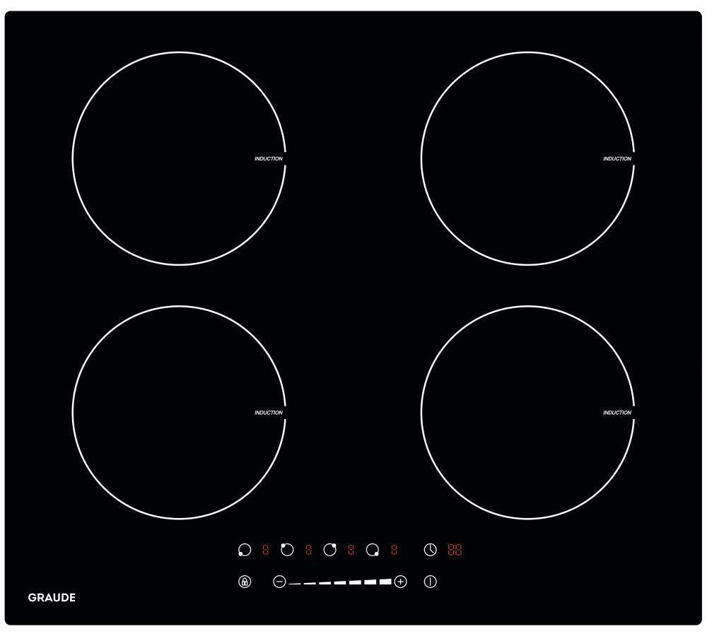 Изображение товара Индукционная варочная панель Graude IK 60.1 59 см 4 конфорки черный Изображение товара Индукционная варочная панель Graude IK 60.1 59 см 4 конфорки черный