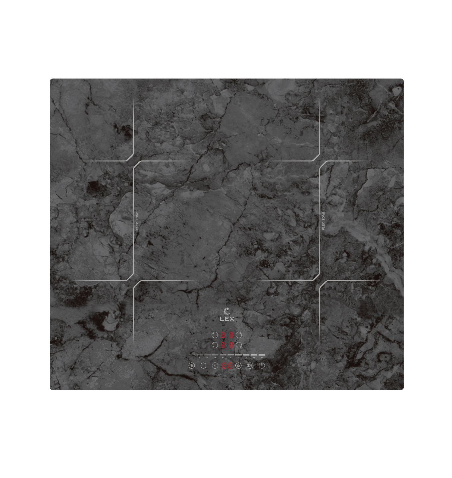Изображение товара Индукционная варочная панель Lex EVI 640 F DS 60 см 4 конфорки цвет мрамор