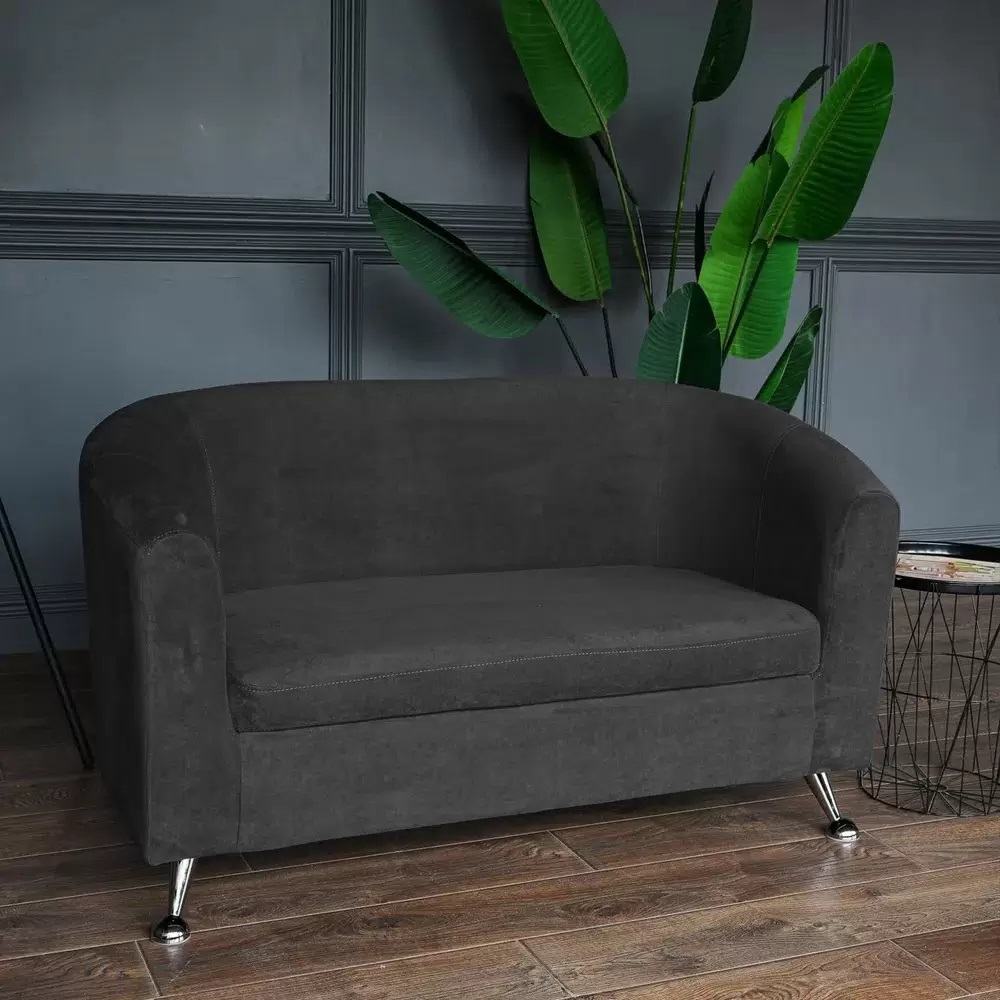 Изображение товара Диван Brendoss 601/37 133x80x53 см велюр цвет графит