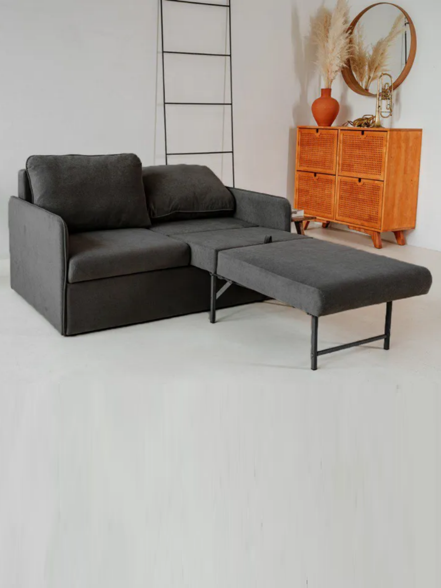 Изображение товара Диван Brendoss 800 151x82x57 см велюр цвет графит