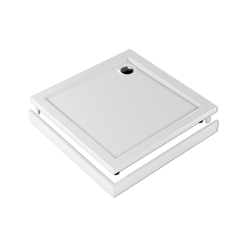 Изображение товара Поддон Melodia della vita Eletto акриловый 100x100x14 низкий квадрат цвет белый, слив 90 мм