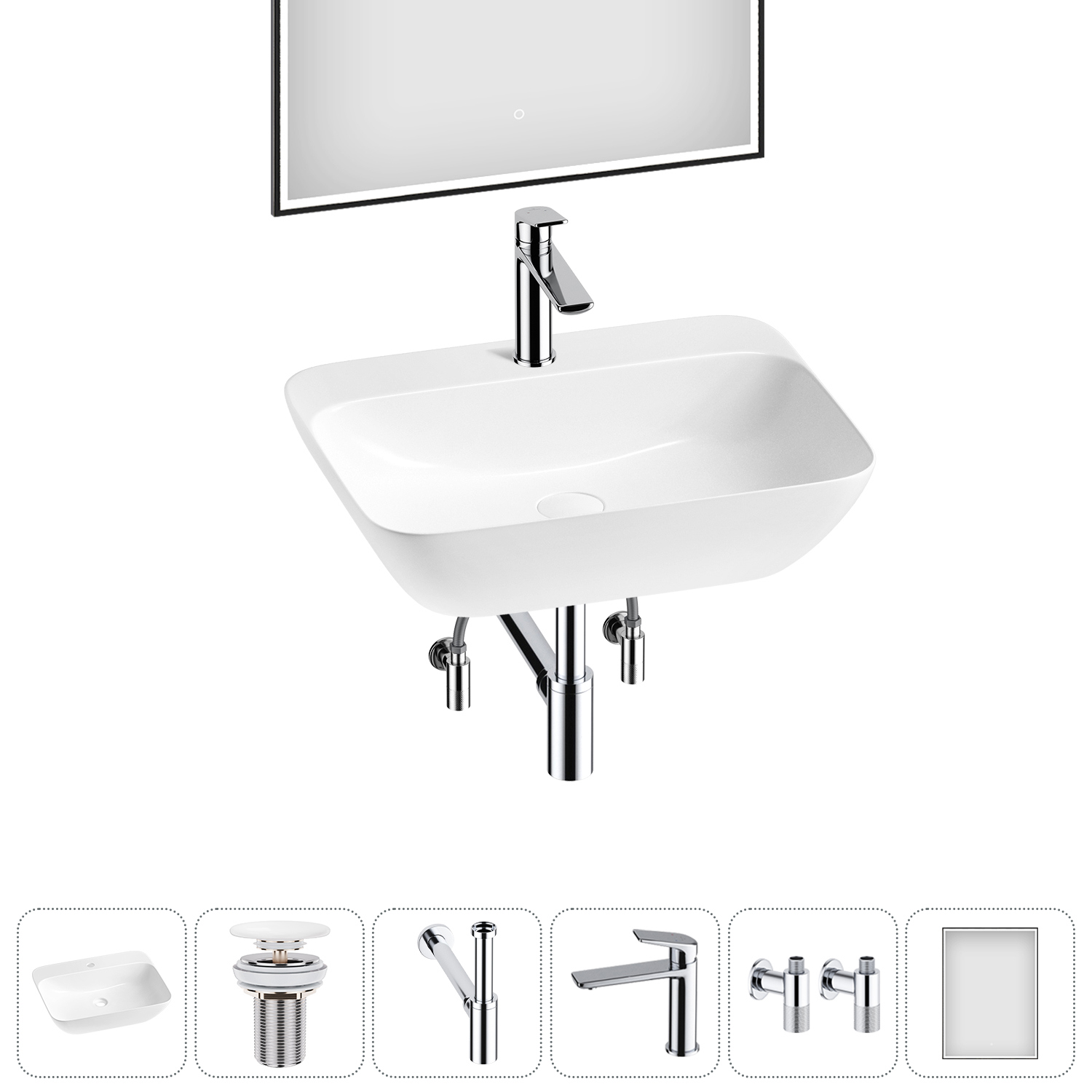 Изображение товара Раковина Lavinia Boho Bathroom Sink 6 в 1 с подсветкой и монтажным комплектом