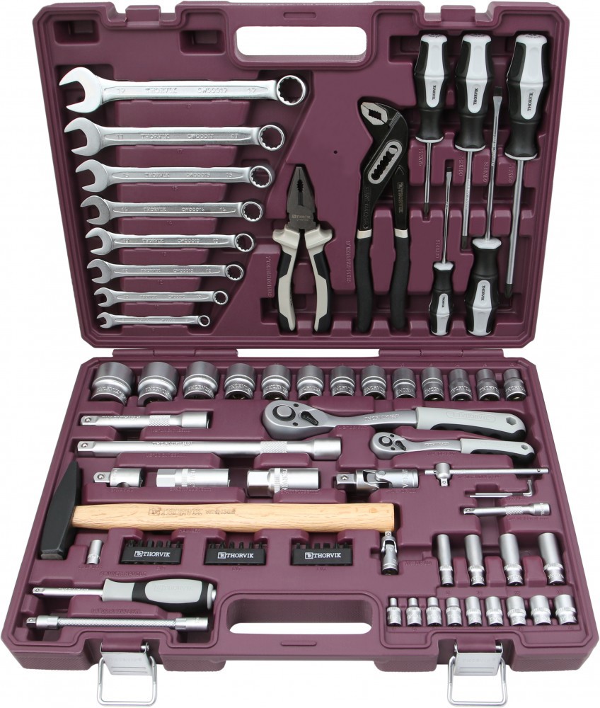 Изображение товара Набор инструментов Thorvik TS077/12, 77 предметов
