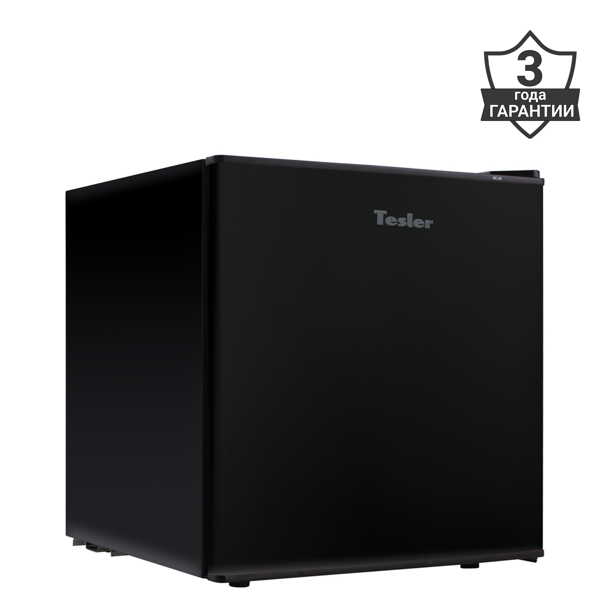Изображение товара Отдельностоящий холодильник Tesler RC-55 BLACK 44.5x49 см компактный стильный