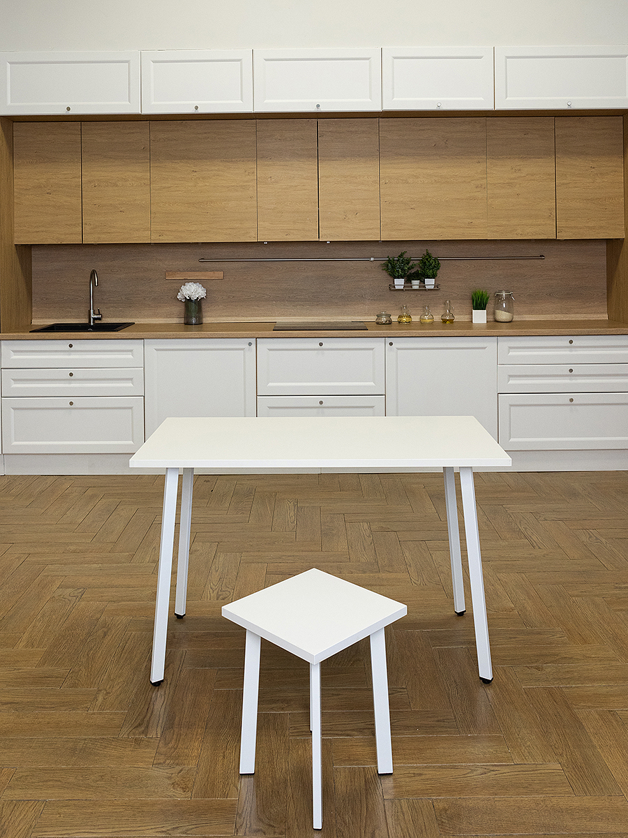 Изображение товара Стол прямоугольный Diko loft DL-868080 110x55 см лдсп цвет белый