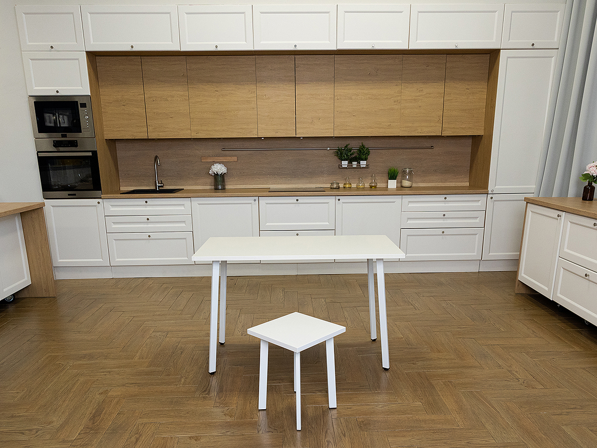 Изображение товара Деревянный стол Diko loft DL-868070 90x55 см белый для кухни и офиса