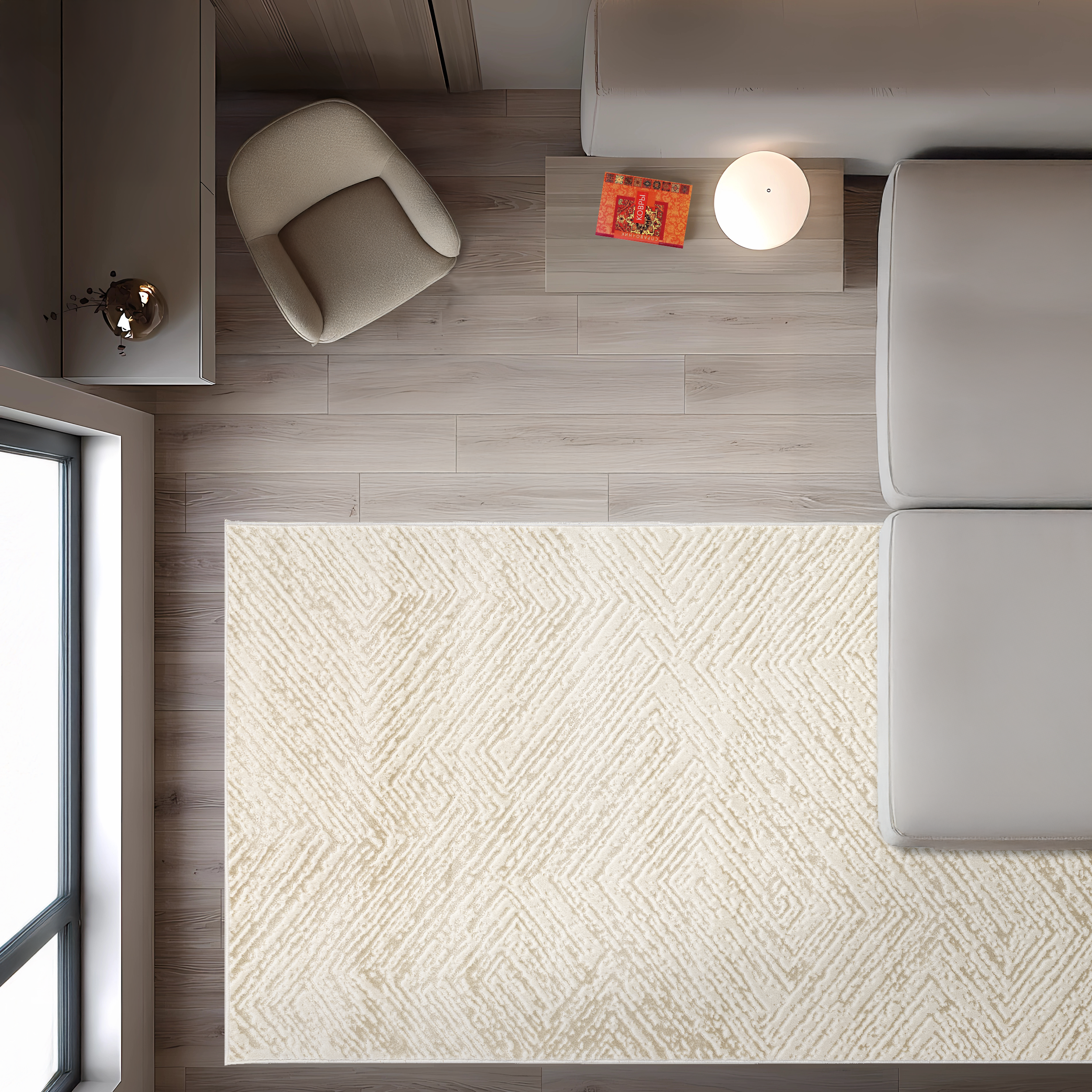 Изображение товара Ковер Белка Визион 150x300 см из полипропилена с узором для современного интерьера