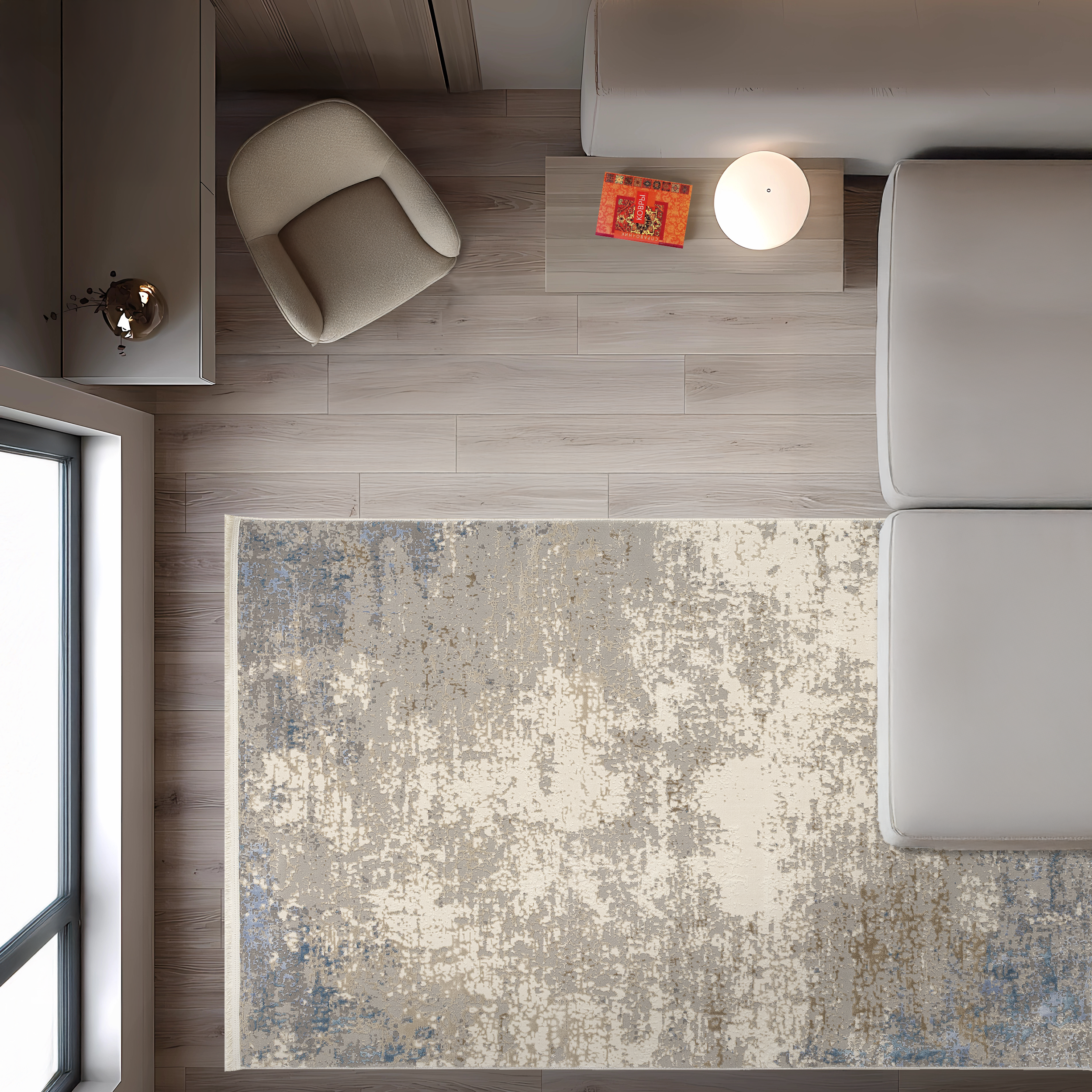 Изображение товара Ковер Белка Лакшери 160x230 см бежевый полипропилен