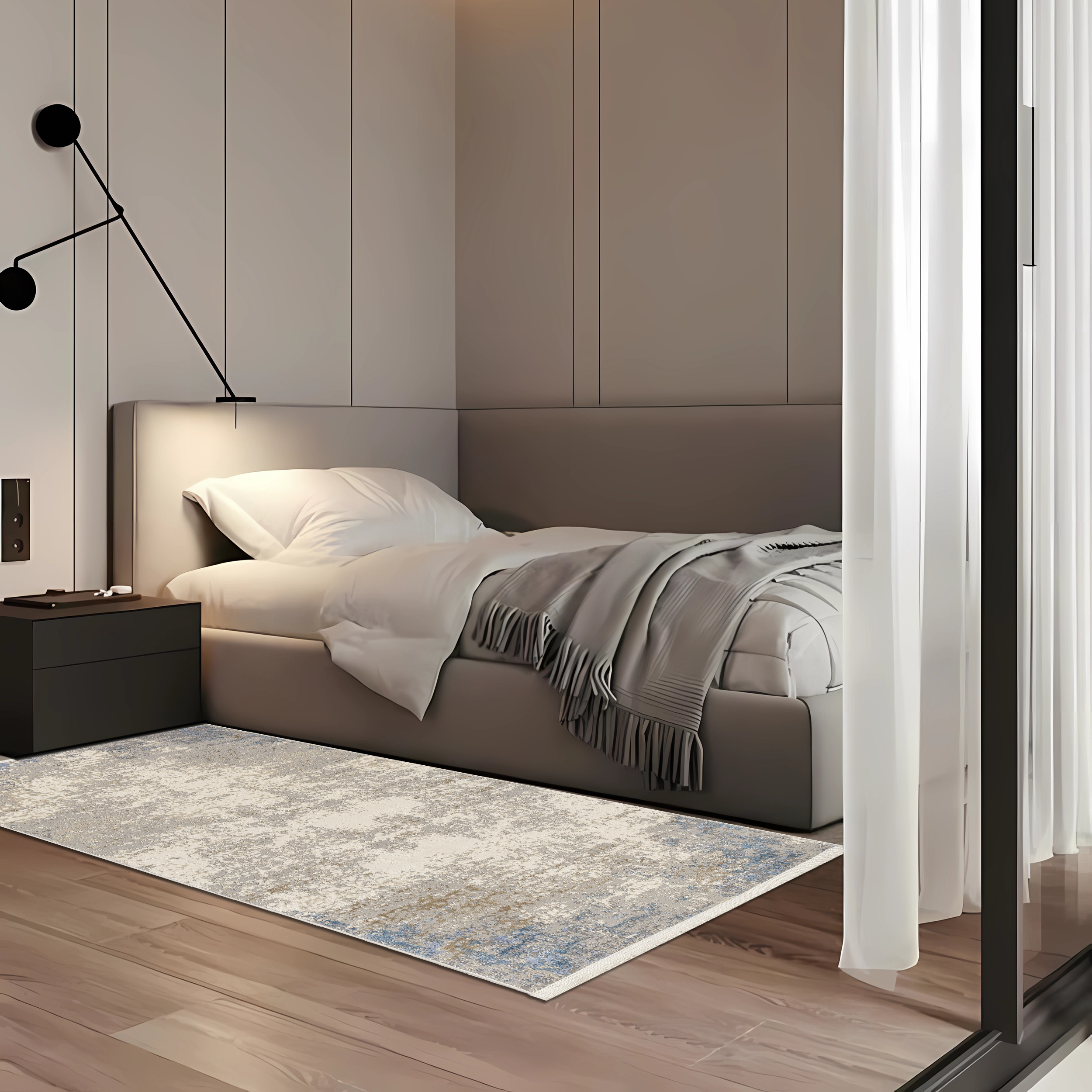 Изображение товара Ковер Белка Лакшери 100x200 см полипропилен современный дизайн бежевый