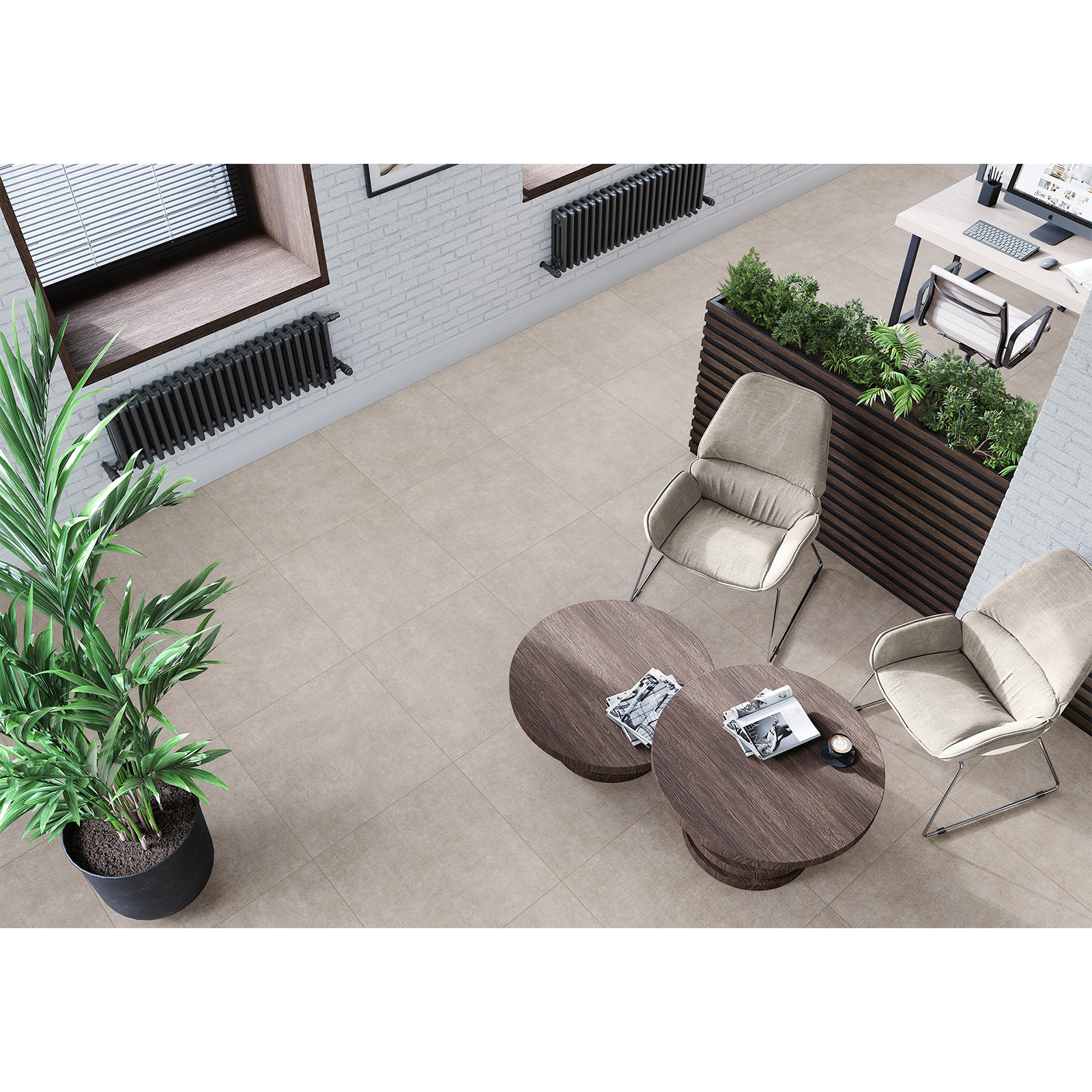 Изображение товара Керамогранит Alma ceramica Berlin GFU04BLN40R 60x60см 1.44 м² цвет коричневый