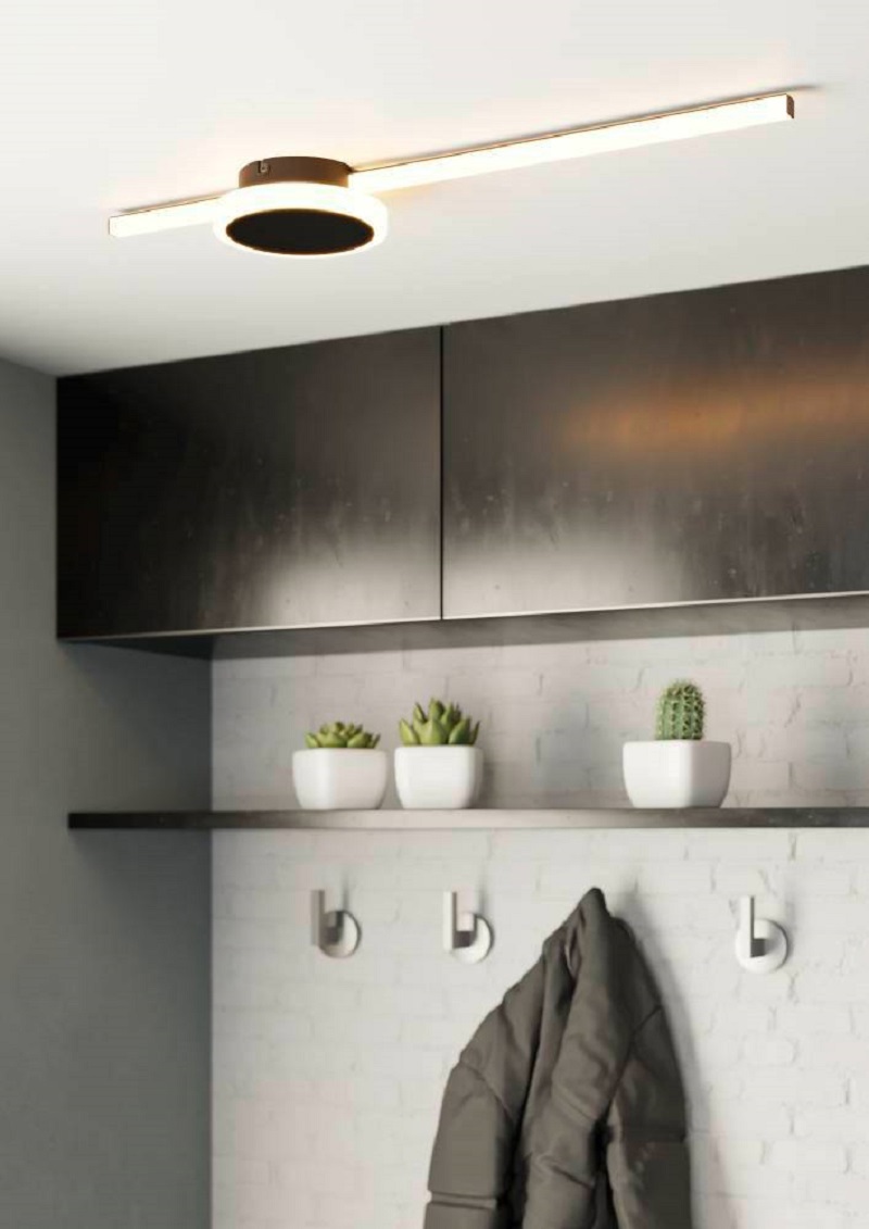 Изображение товара Люстра потолочная светодиодная Eglo Sarginto 3 м² теплый белый черный стиль современный